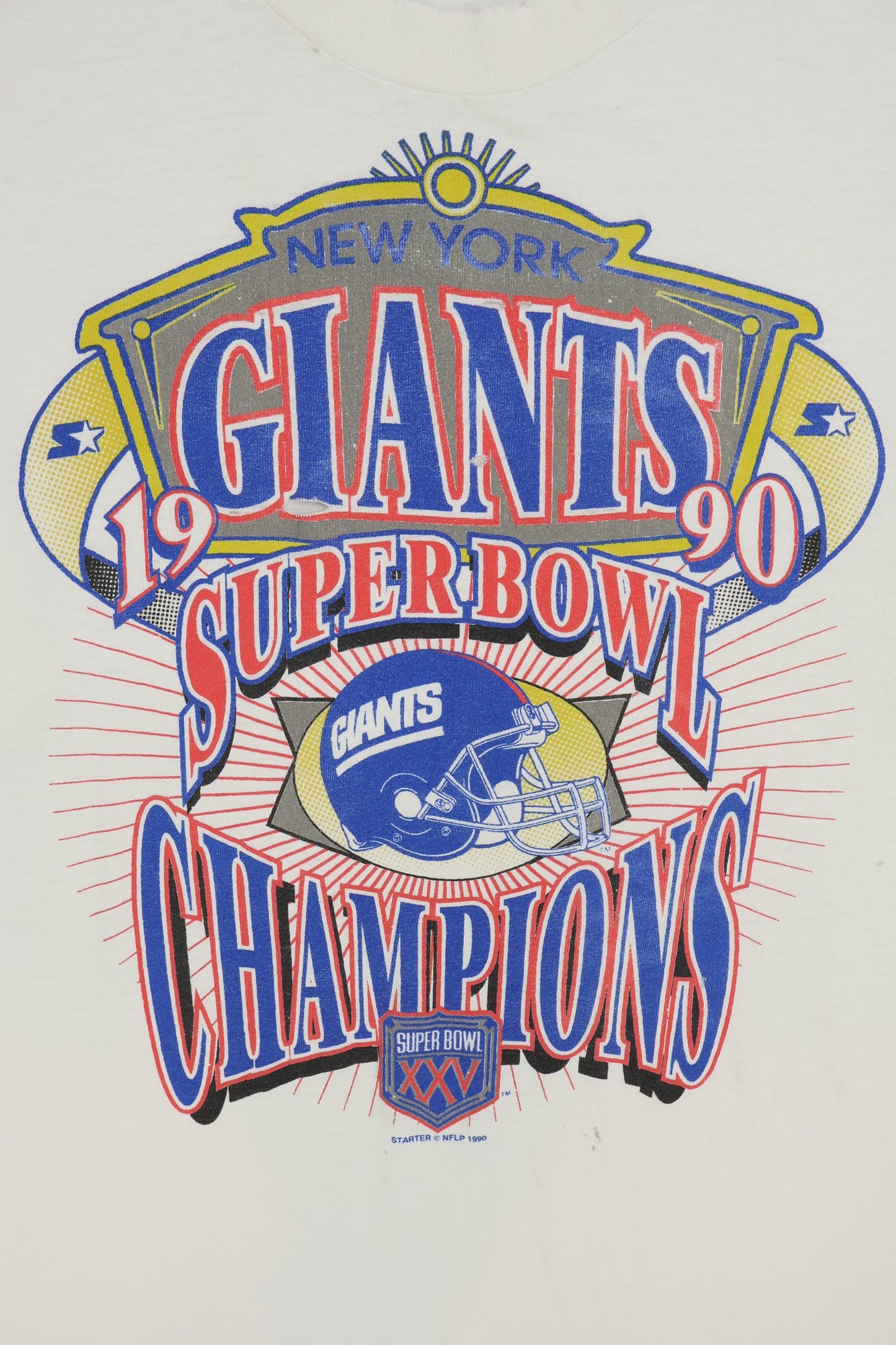 Vintage New York Giants Super Bowl Champions 1990 Tee Image 5