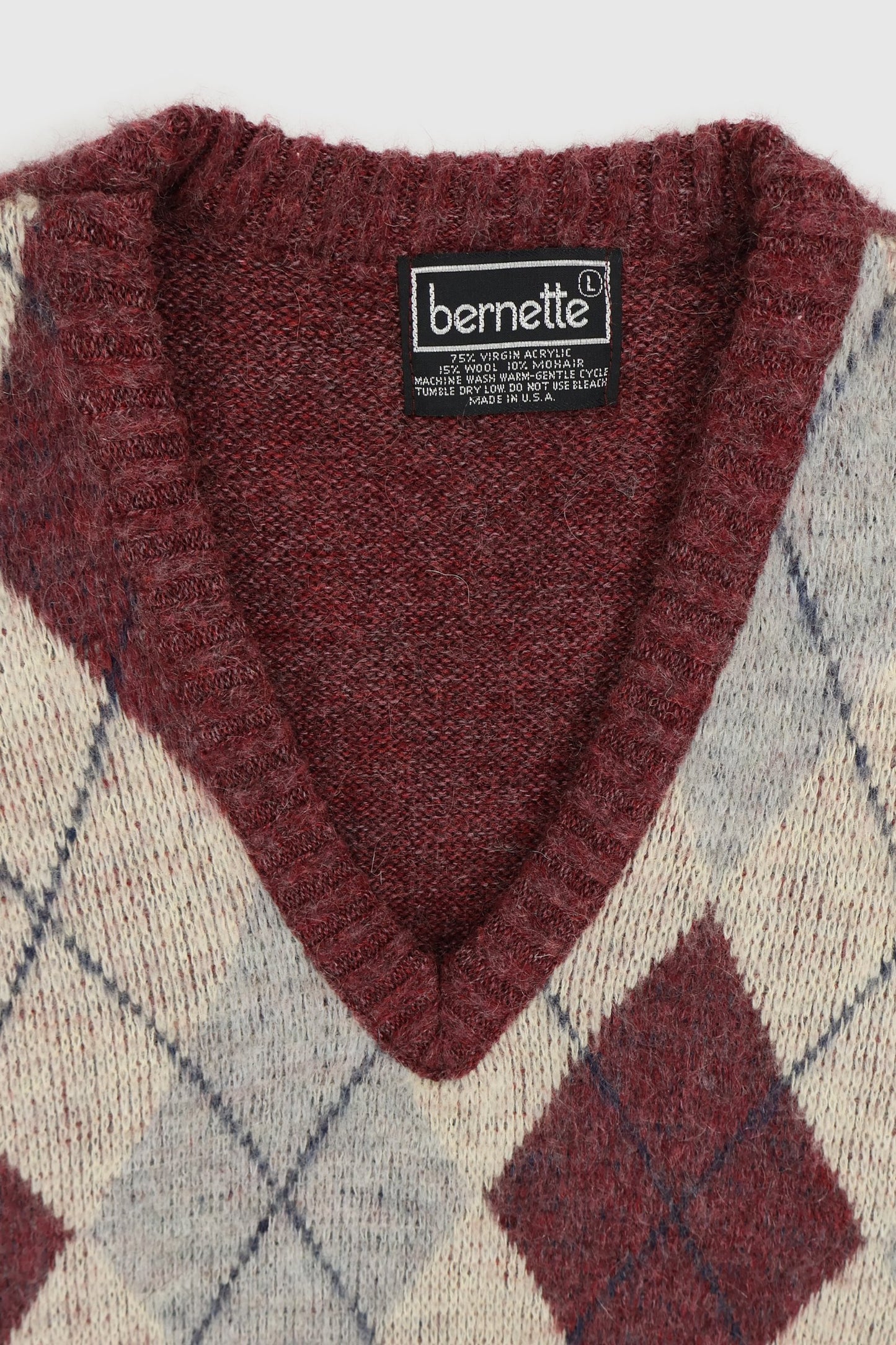 Vintage Argyle Sweater Vest Image 3