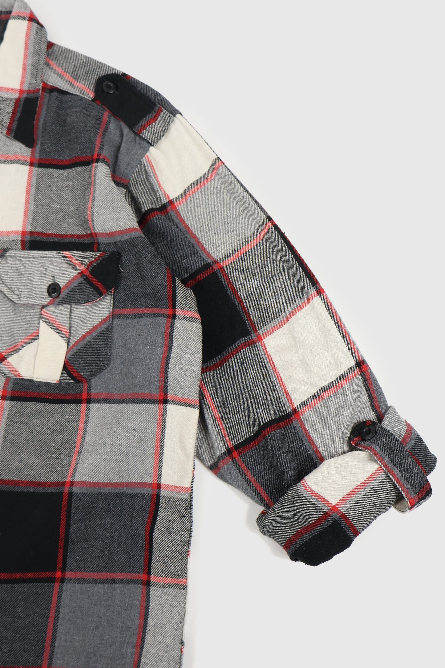 Vintage Black Plaid Button-Down Shirt Image 3