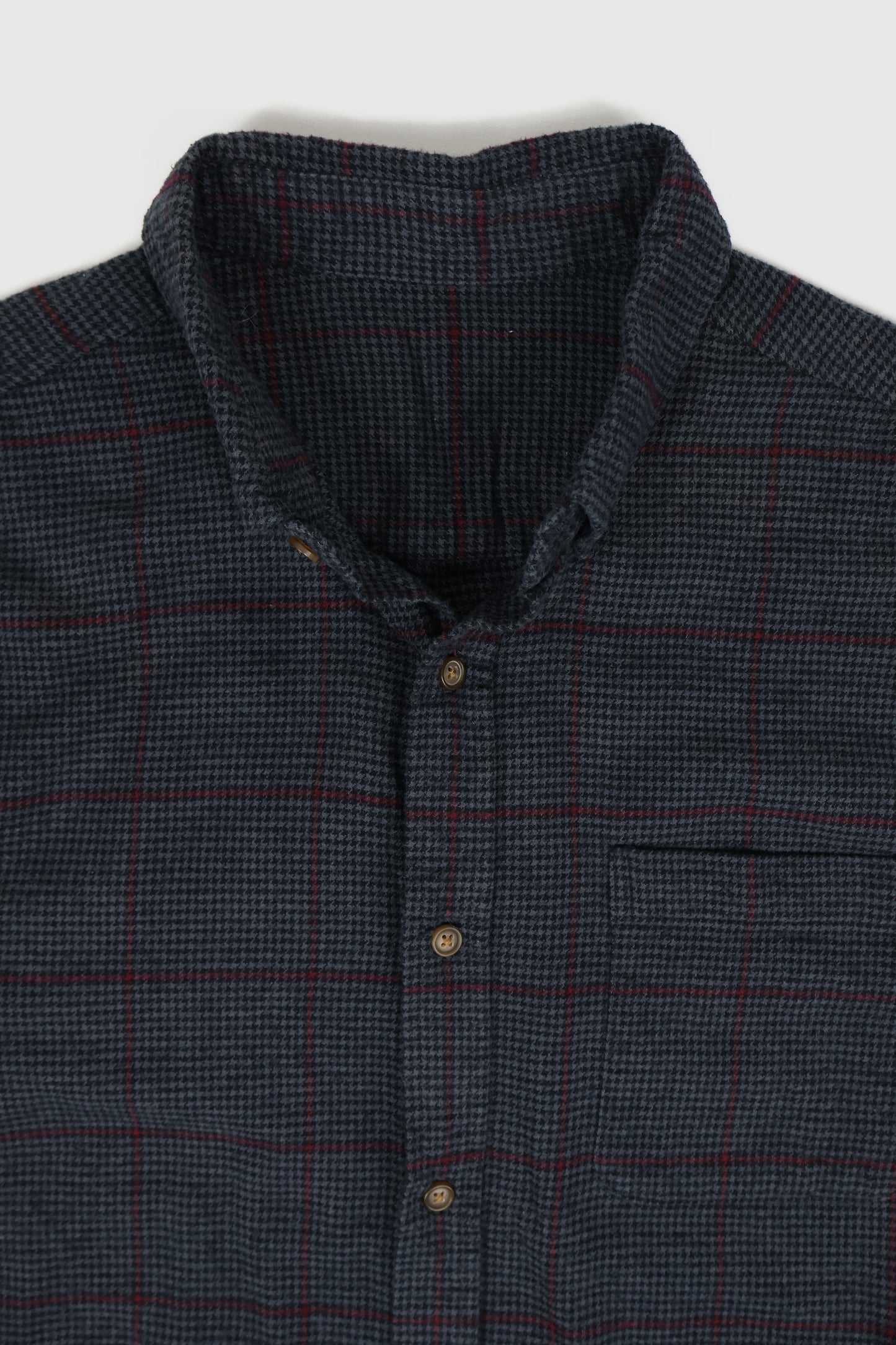 Vintage Black Houndstooth Button-Down Shirt