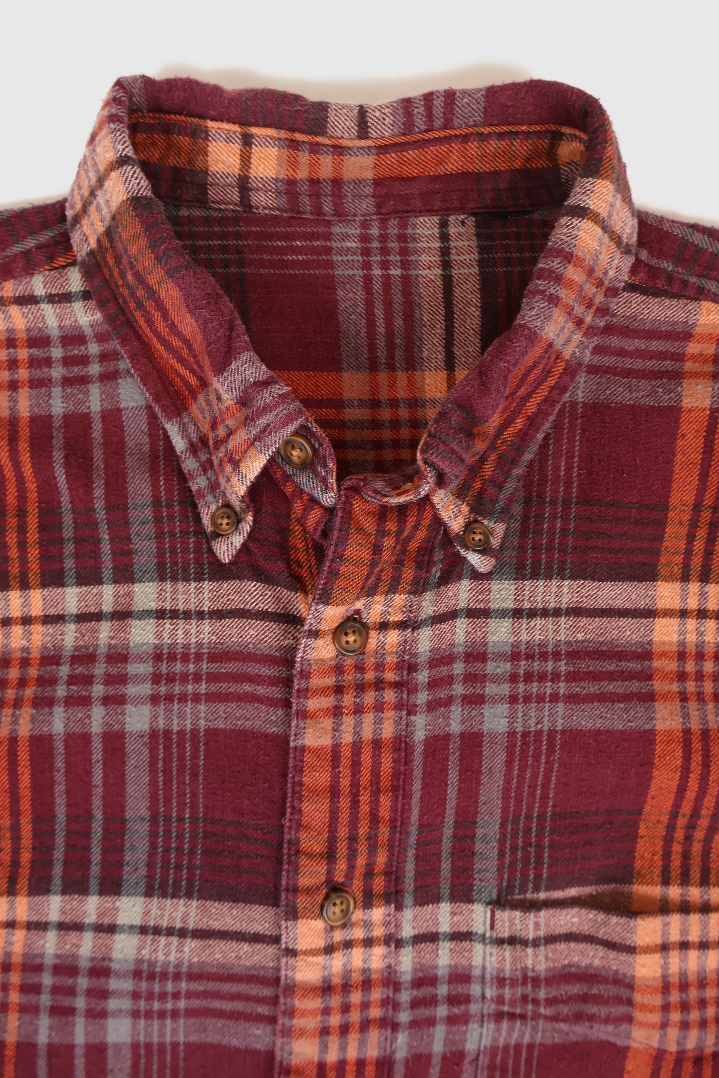 Vintage Red Plaid Flannel Button-Down Shirt Image 2