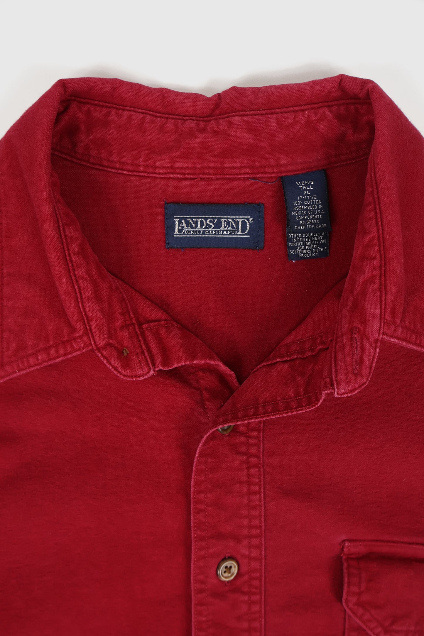 Vintage Red Flannel Button-Down Shirt 02 Image 2