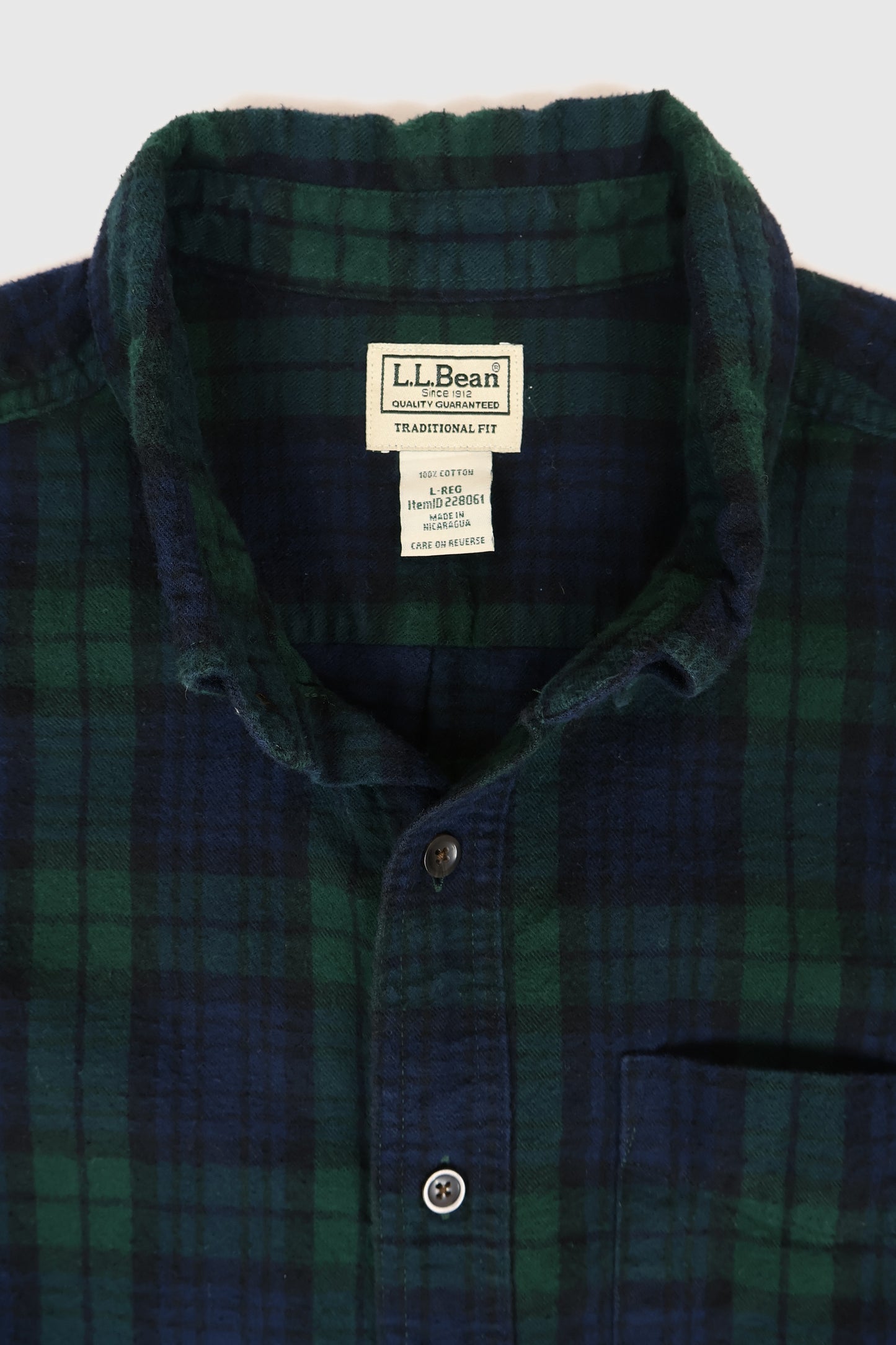 Vintage L.L. Bean Flannel Button-Down Shirt Image 2