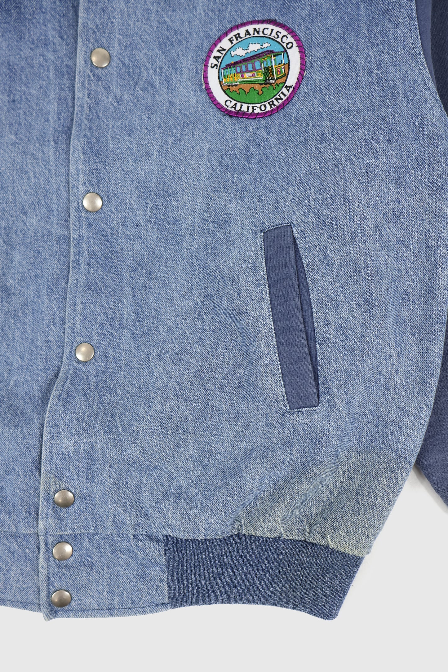 Vintage San Francisco Snap Button Denim Jacket Image 3
