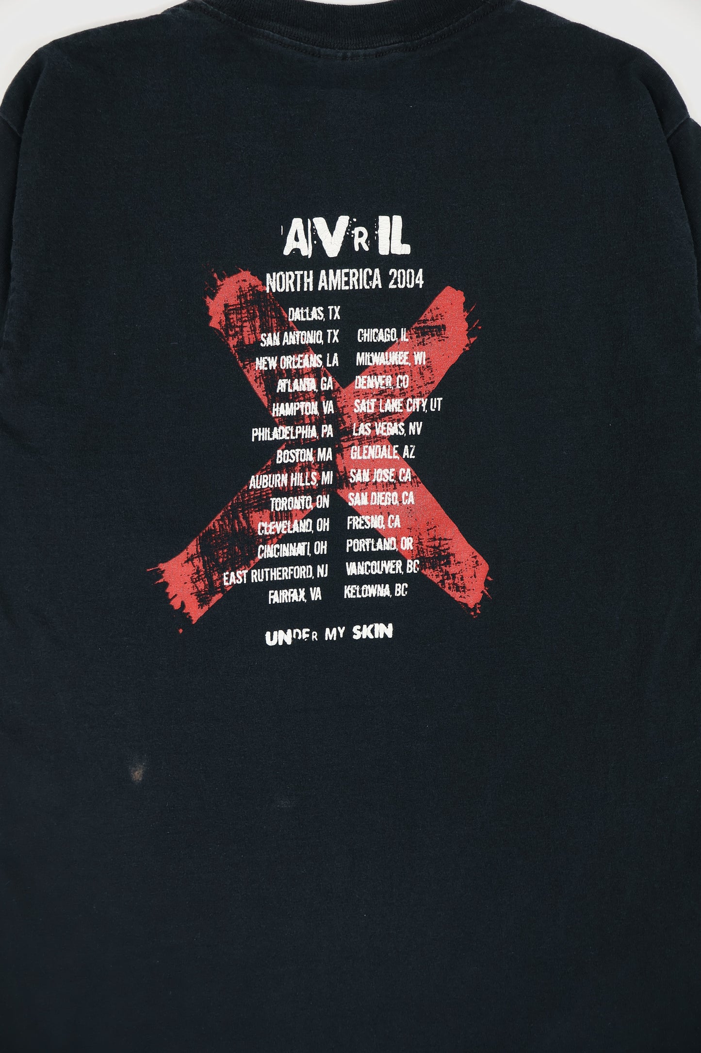 Vintage Avril Lavigne Under My Skin 2004 Tour Tee Image 4