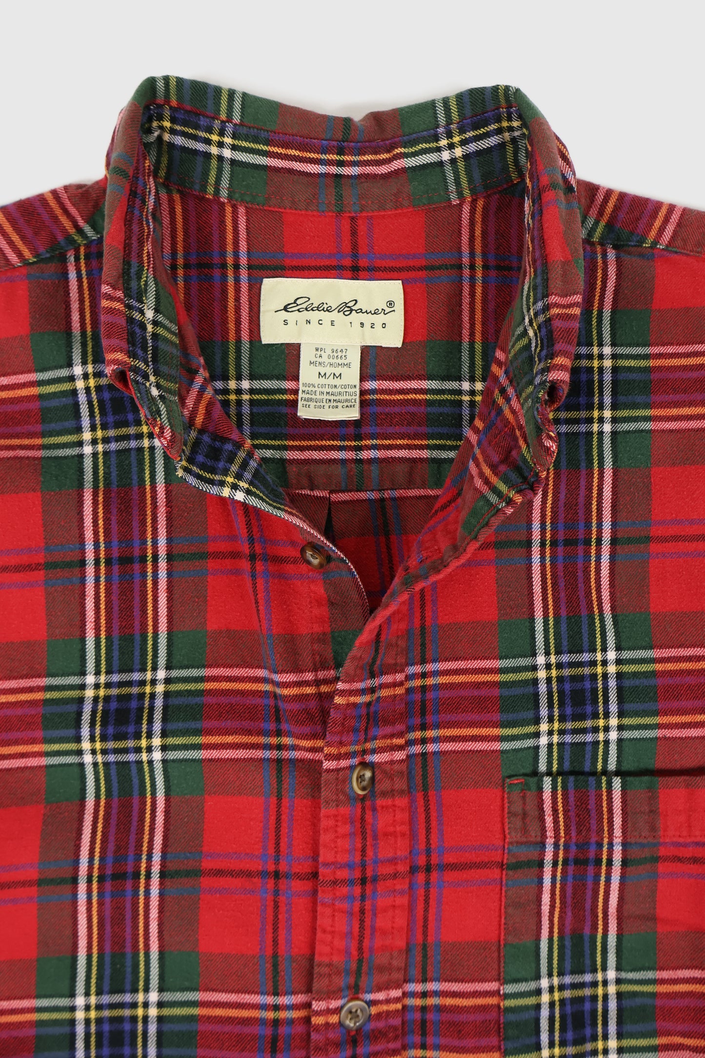 Vintage Eddie Bauer Red Plaid Button-Down Shirt Image 2