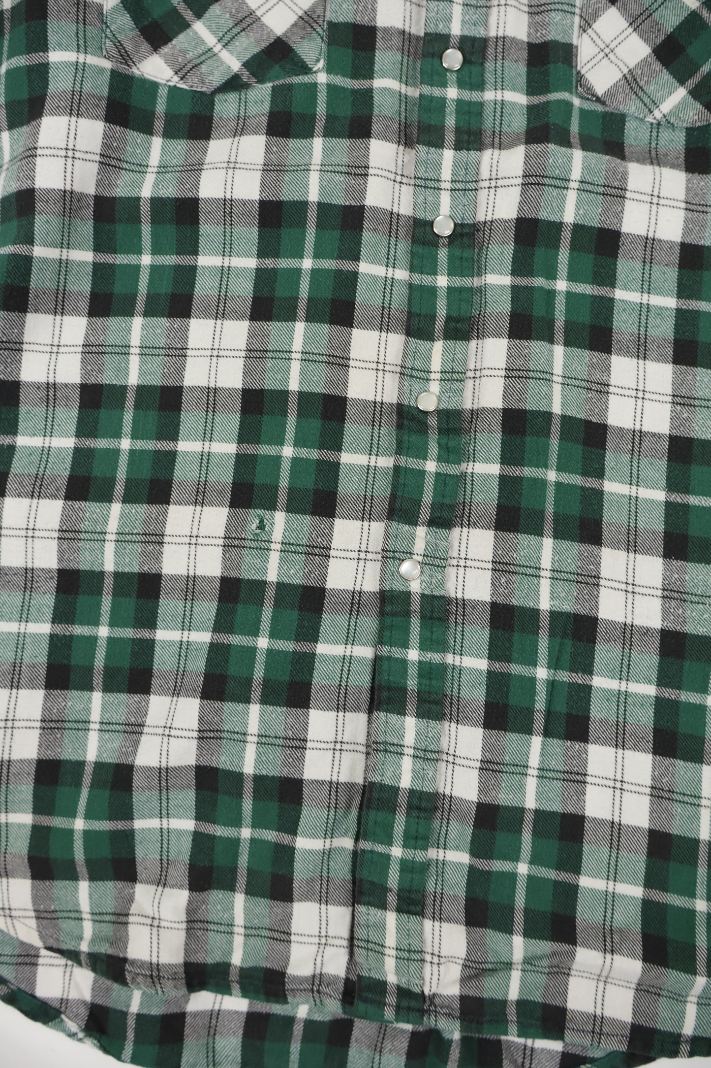 Vintage Plaid Snap Button Shirt Image 3