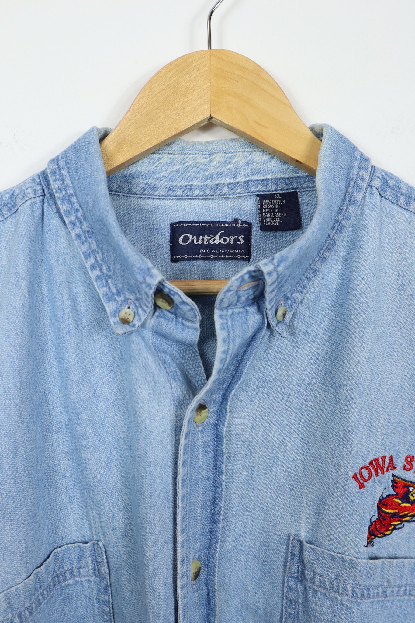 Vintage Iowa State Denim Button-Down Shirt