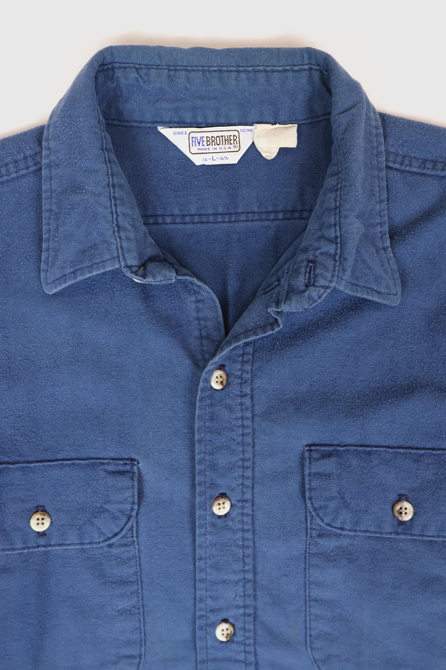 Vintage Blue Flannel Button-Down Shirt Image 2