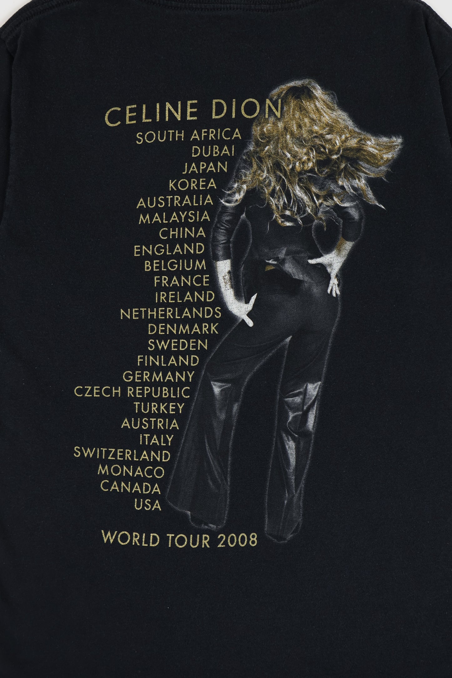 Vintage Celine Dion 2008 World Tour Tee Image 4
