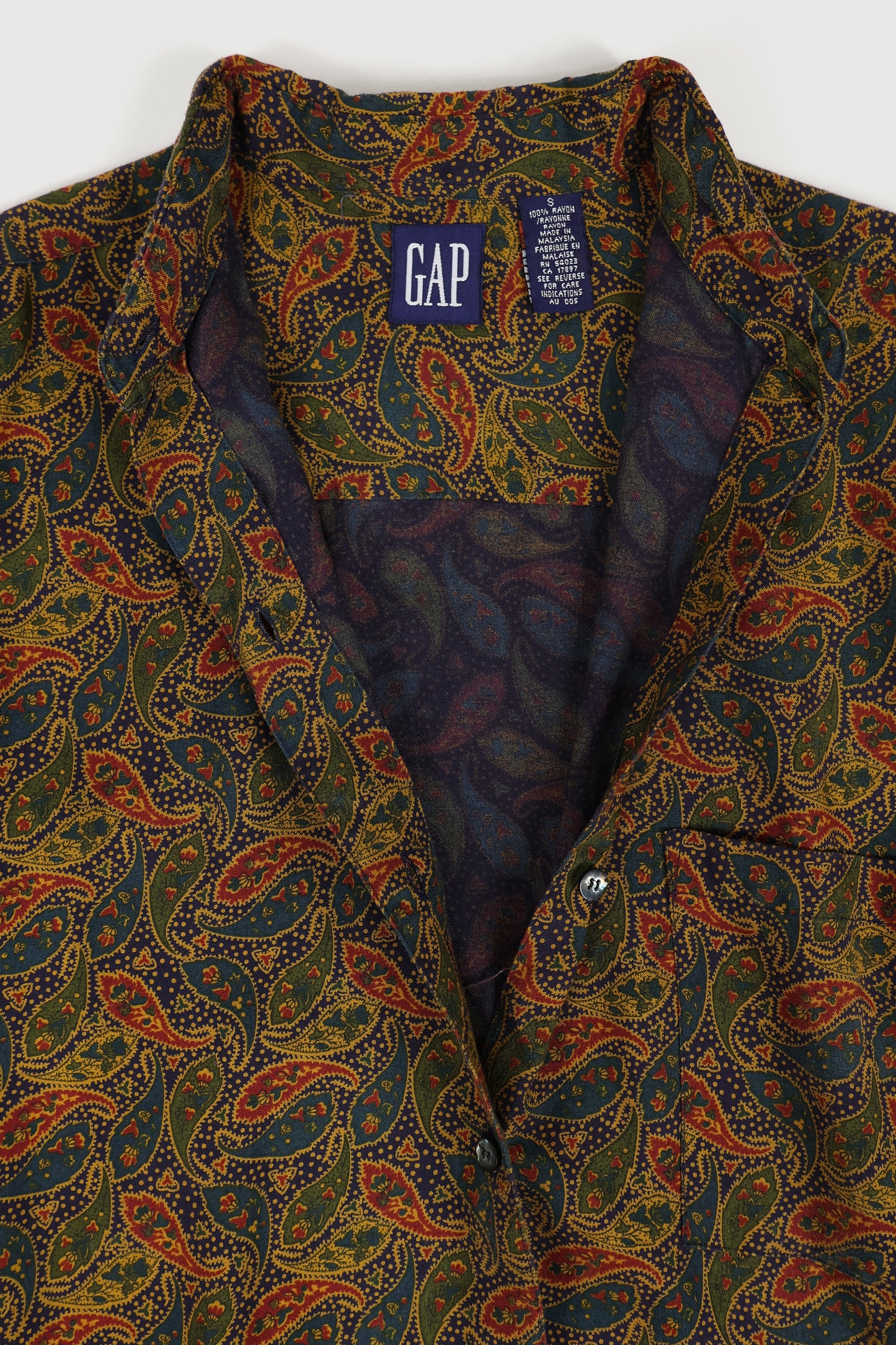 Vintage Gap Paisley Button-Down Shirt Image 2