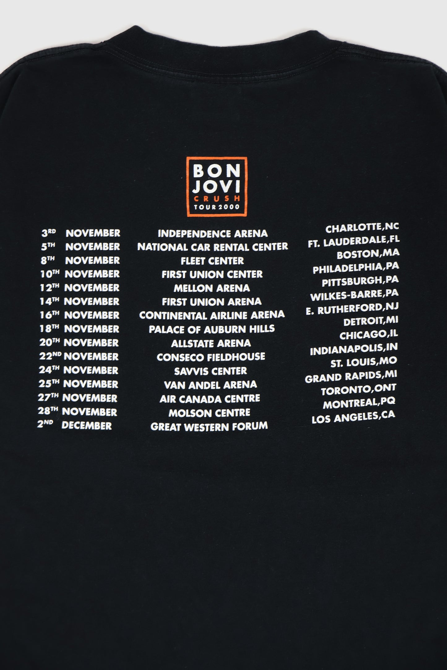 Vintage Bon Jovi 2000 Tour Tee