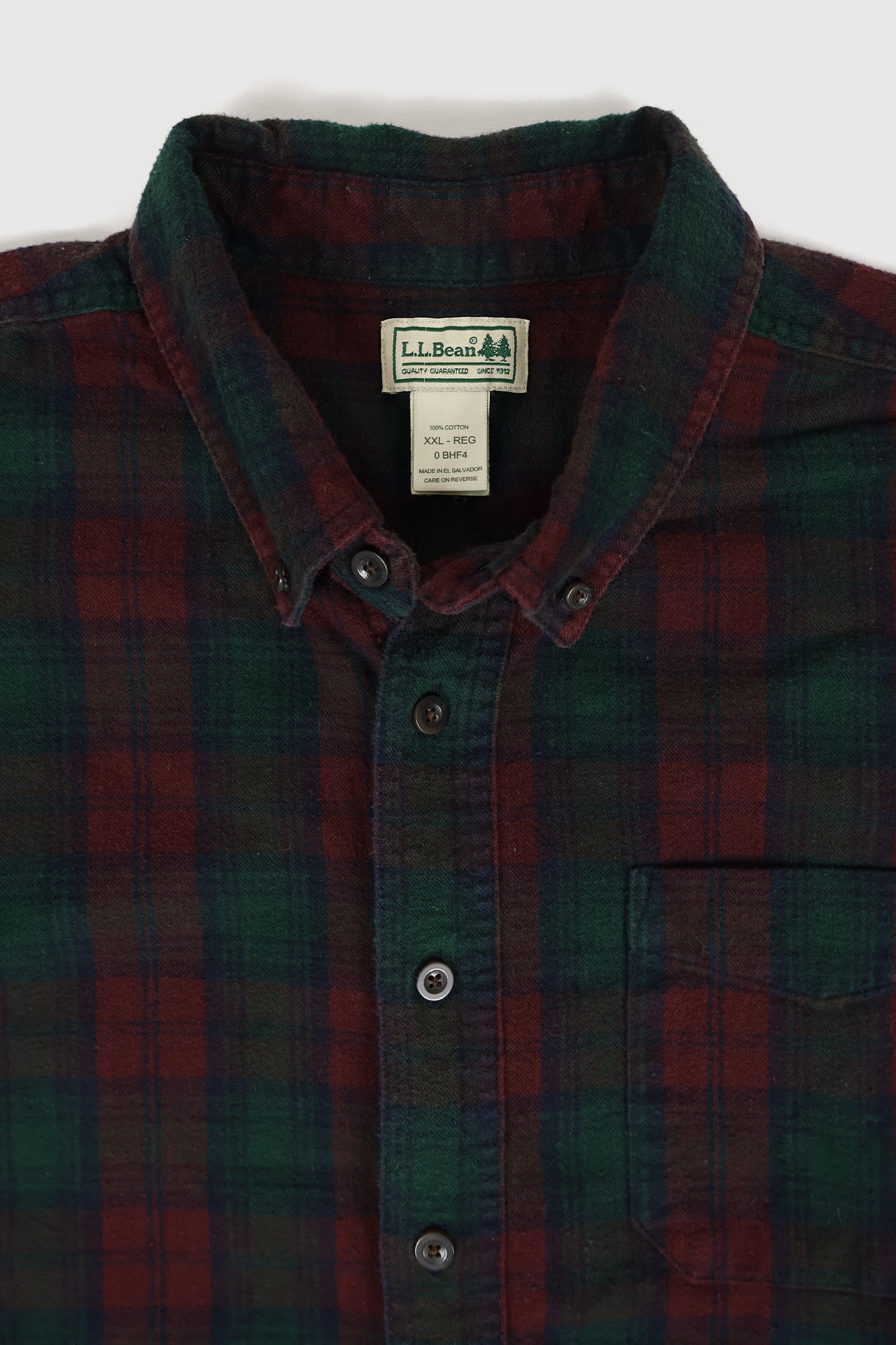Vintage L.L. Bean Flannel Button-Down Shirt Image 2