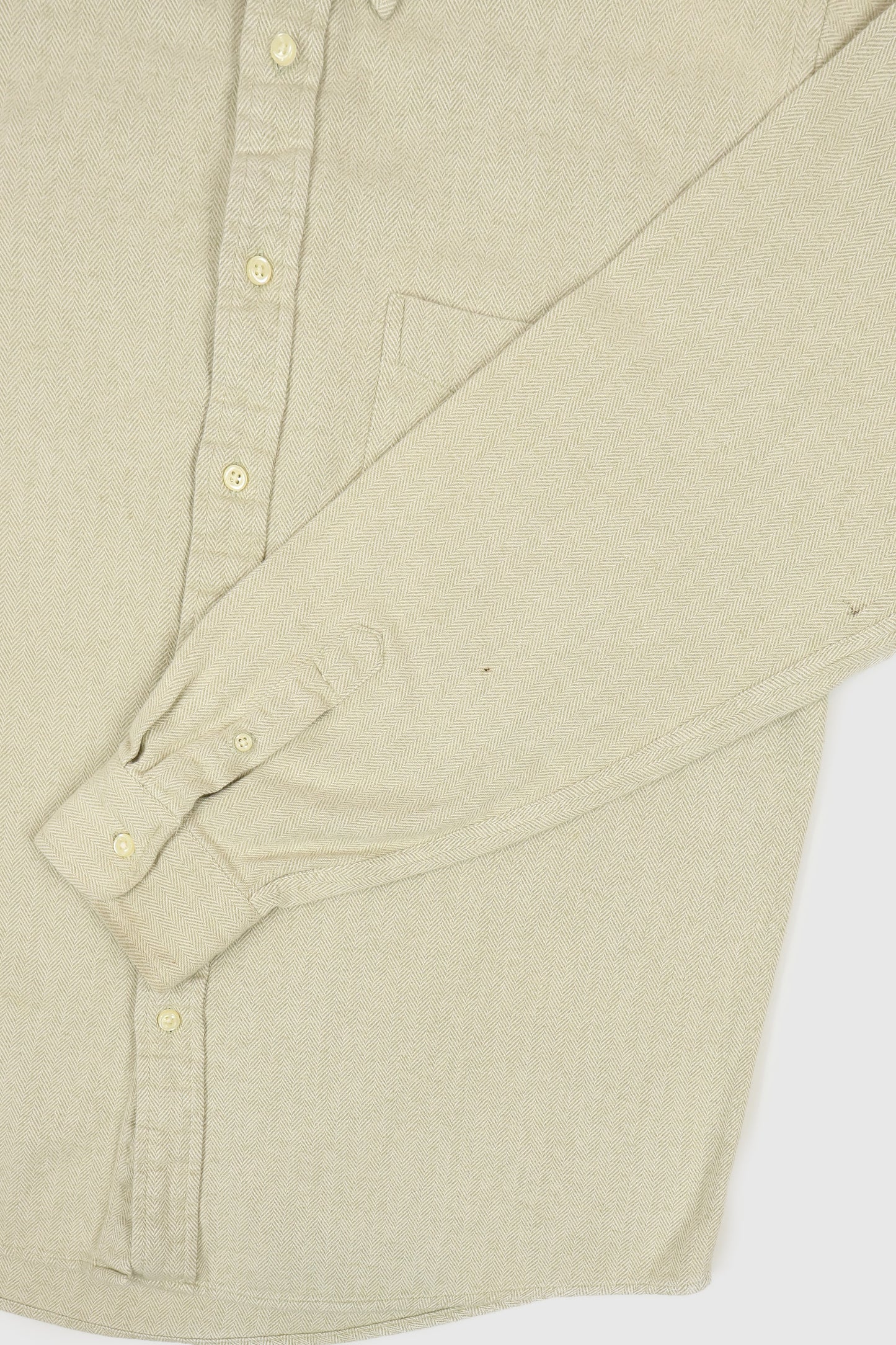 Vintage Heavyweight Herringbone Button-Down Shirt Image 4