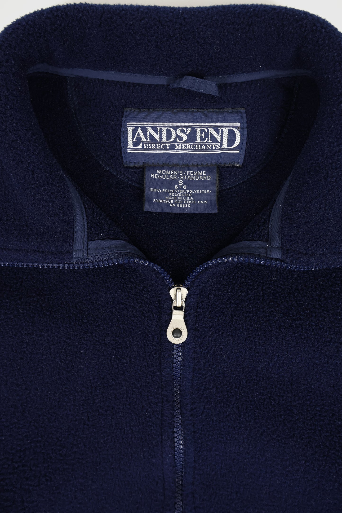 Vintage Lands End Full Zip Fleece Jacket