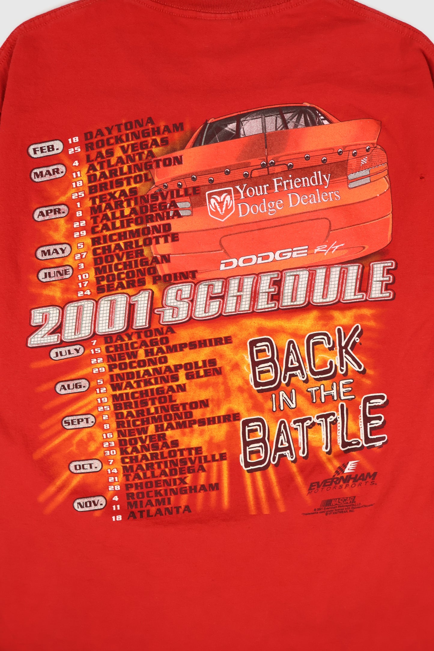 Vintage NASCAR Winston Cup Series 2001 Tee Image 4