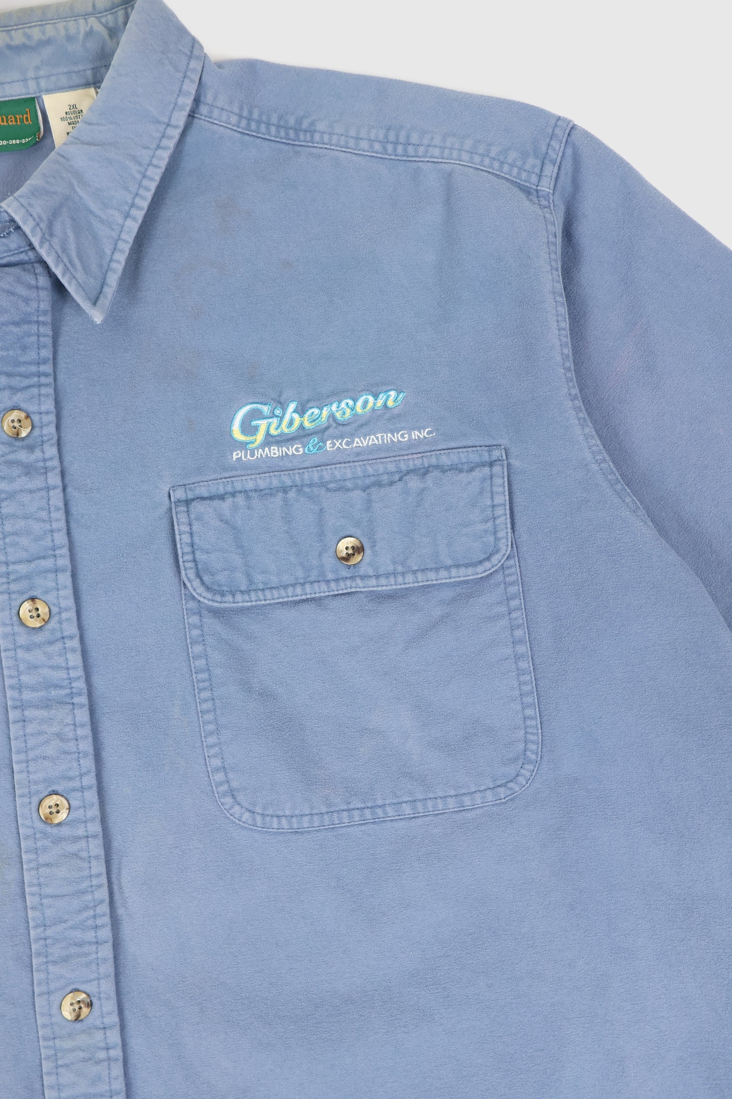 Vintage Plumbing & Excavating Button-Down Shirt Image 4