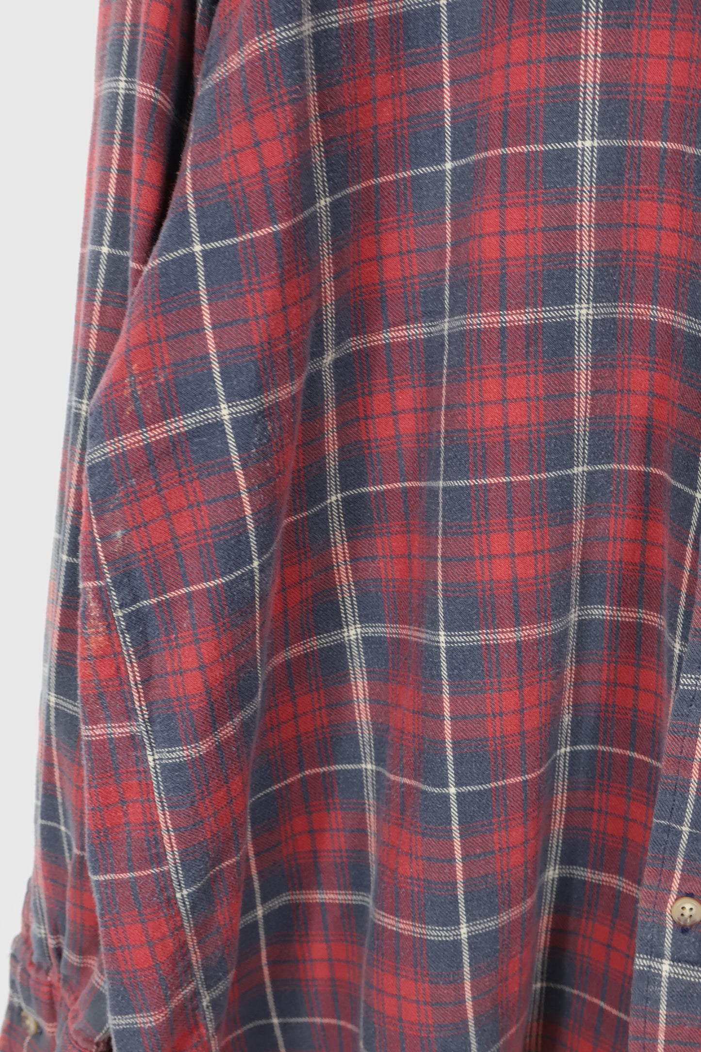 Vintage Red Plaid Button-Down Shirt