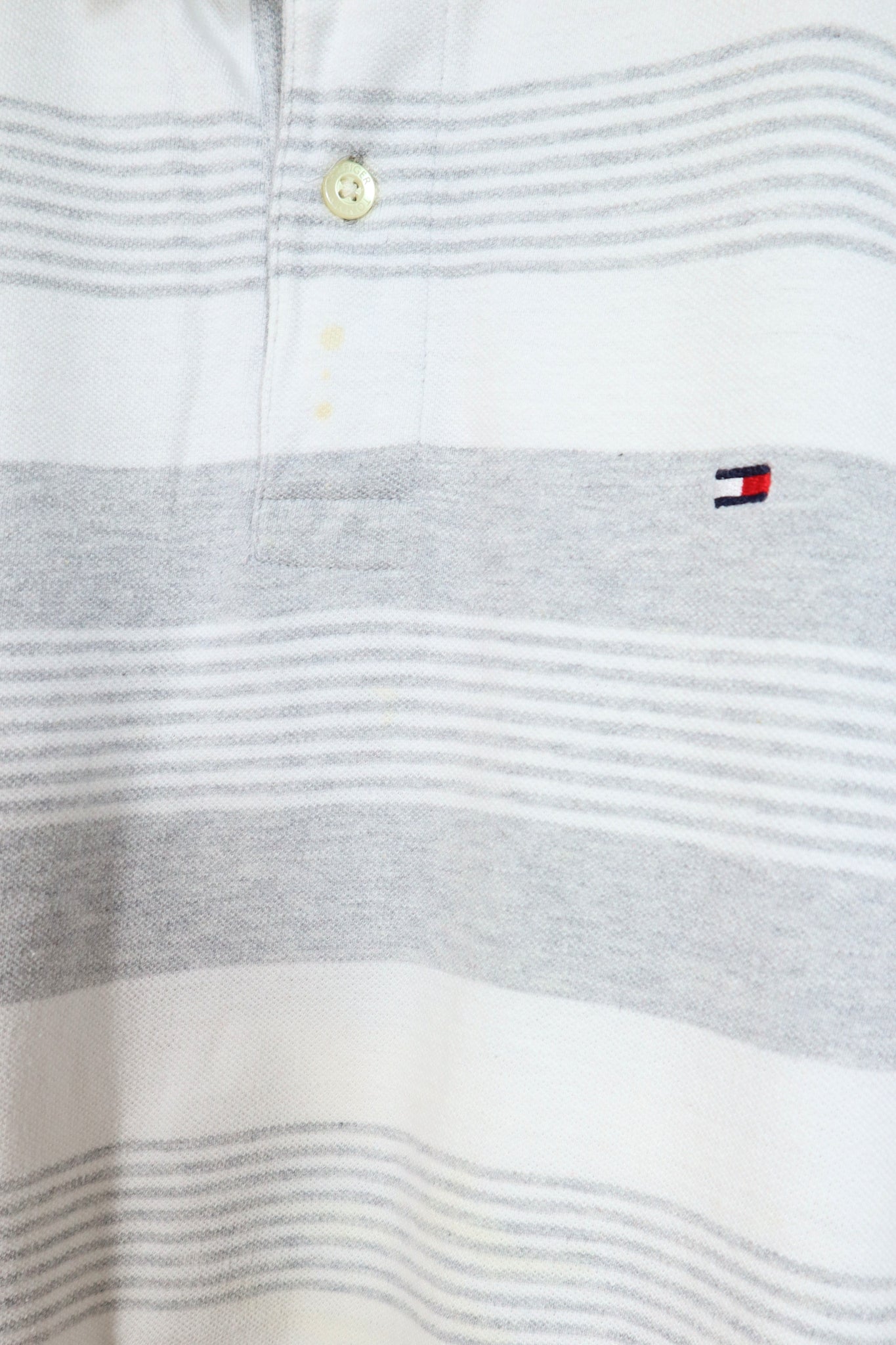 Tommy Hilfiger White Striped Polo