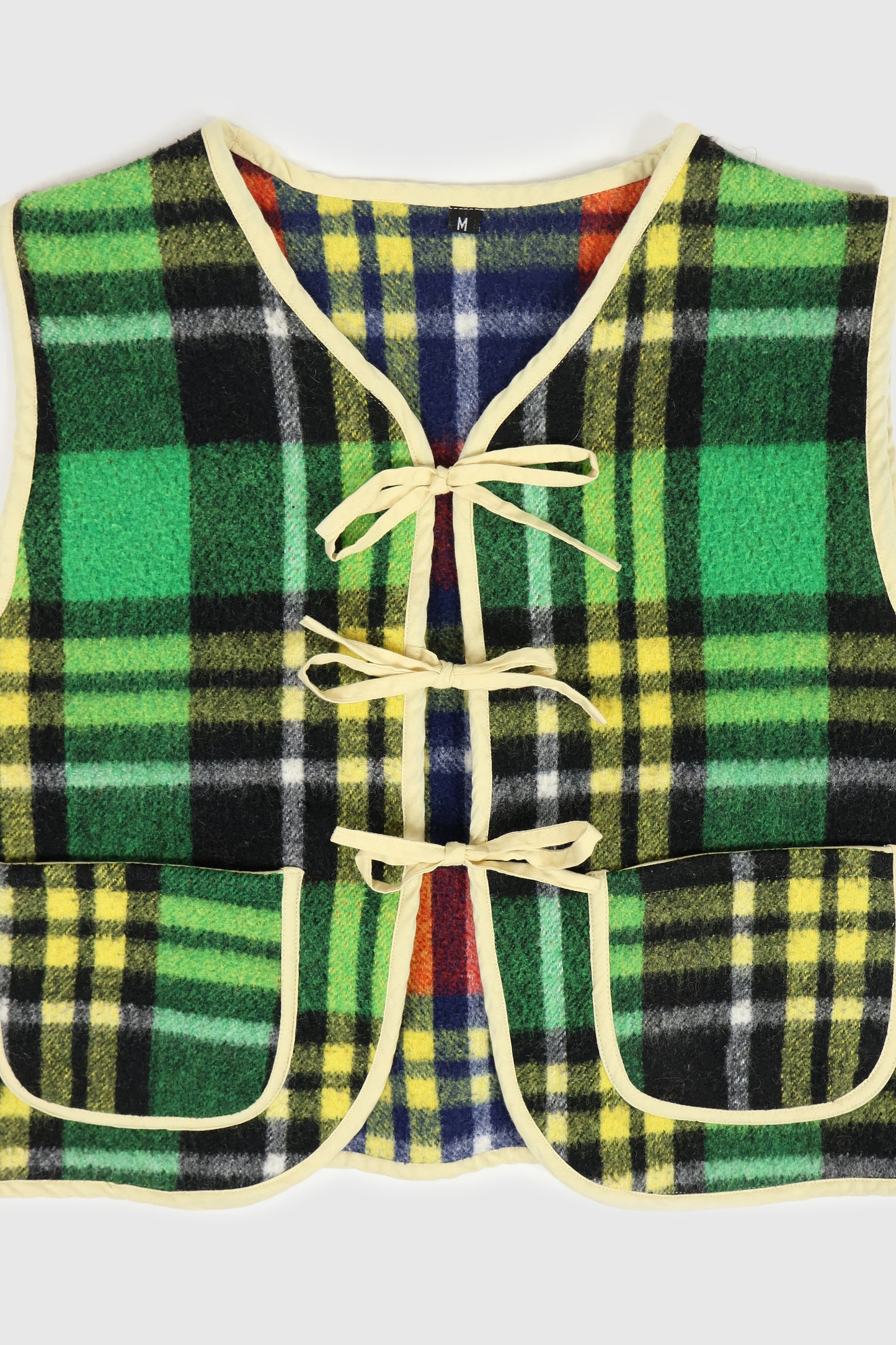 Reworked Woolen Plaid Tie Vest 12 Image 2