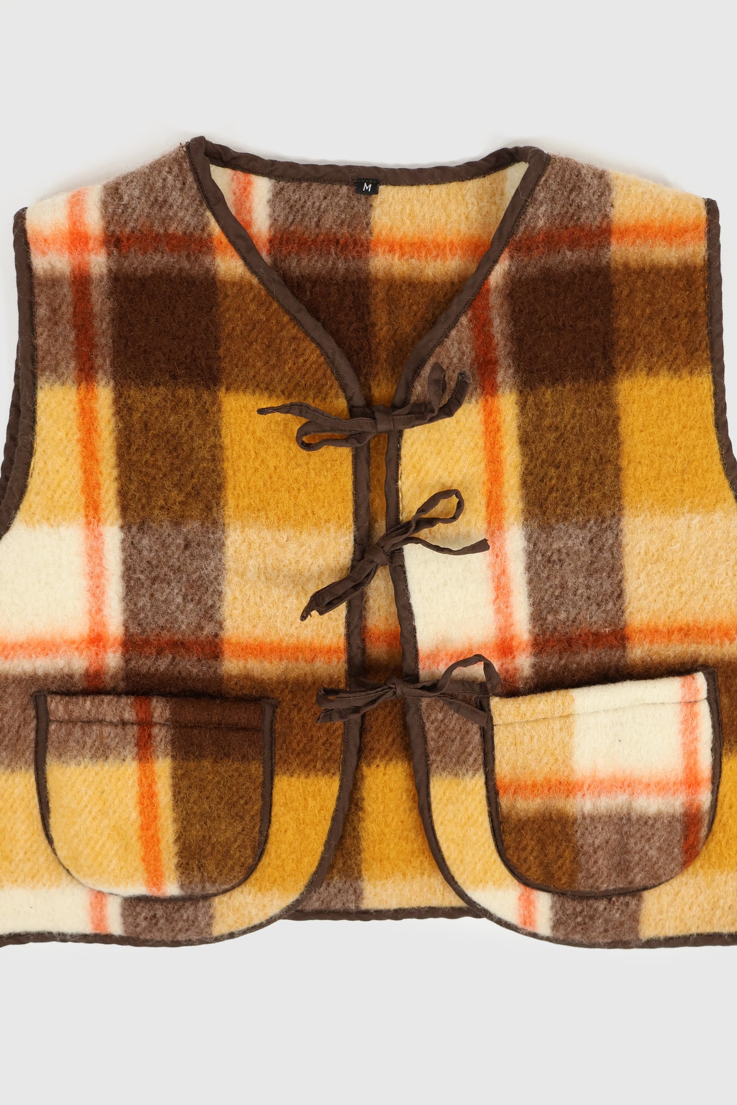 Reworked Woolen Plaid Tie Vest 14 Image 2