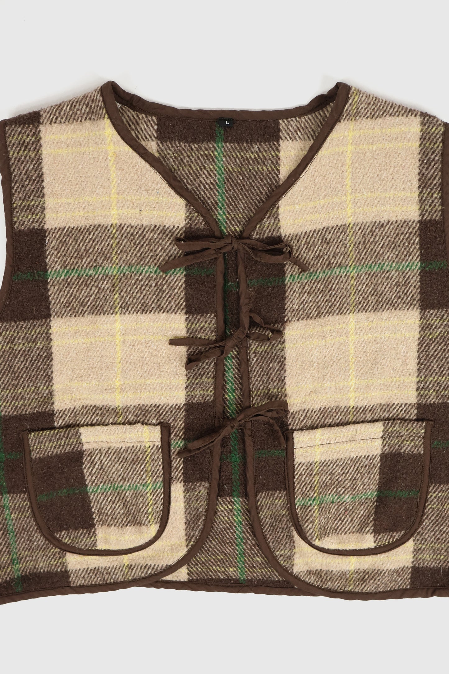 Reworked Woolen Plaid Tie Vest 16 Image 2