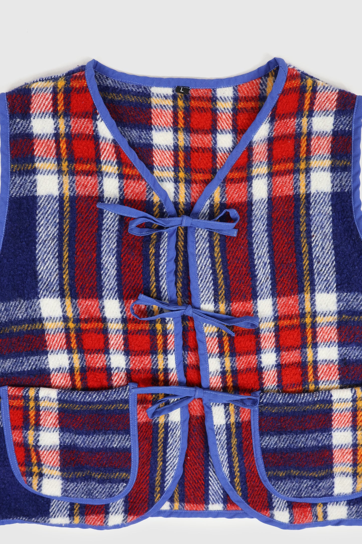 Reworked Woolen Plaid Tie Vest 17 Image 2