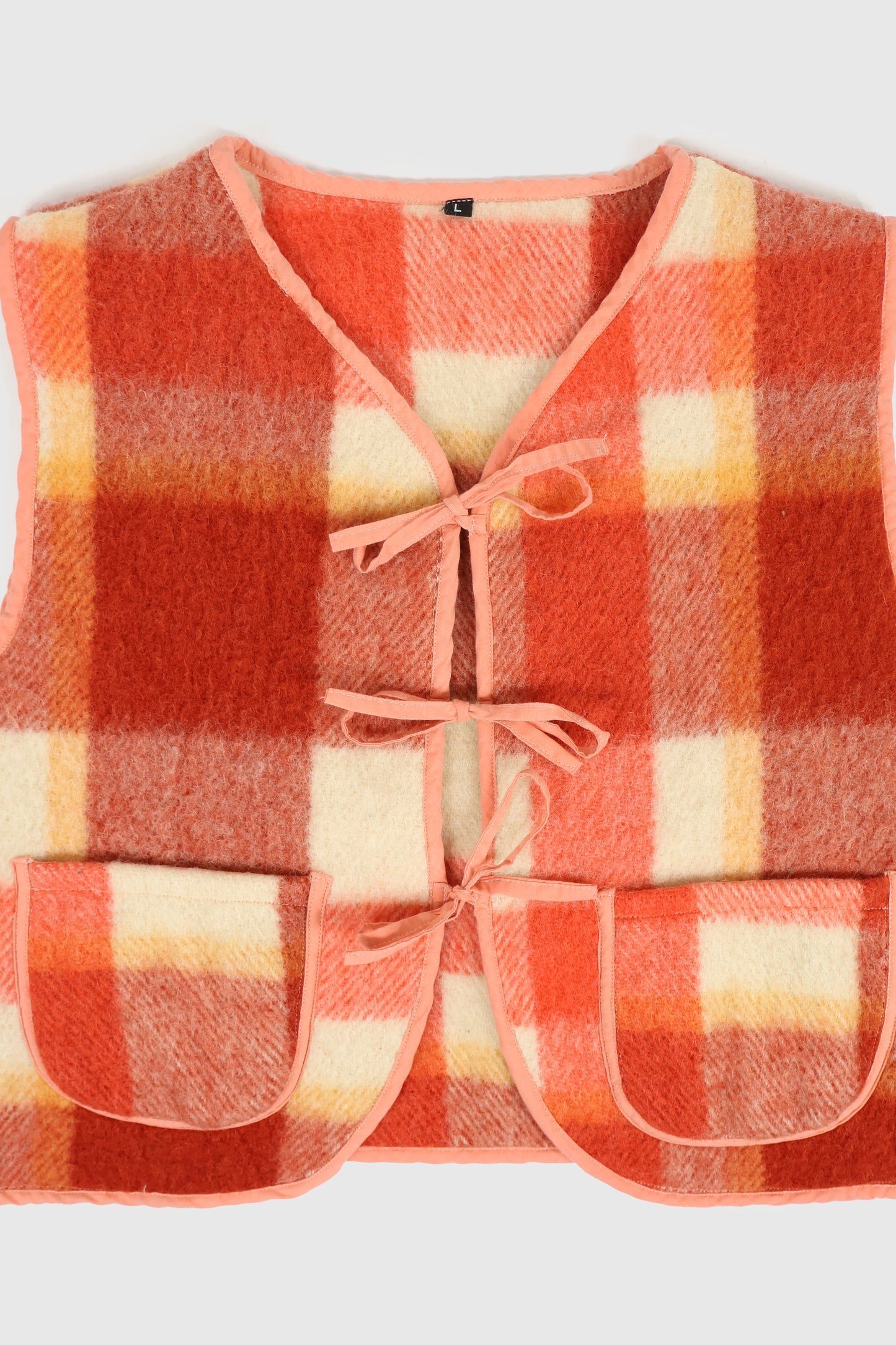 Reworked Woolen Plaid Tie Vest 18 Image 2