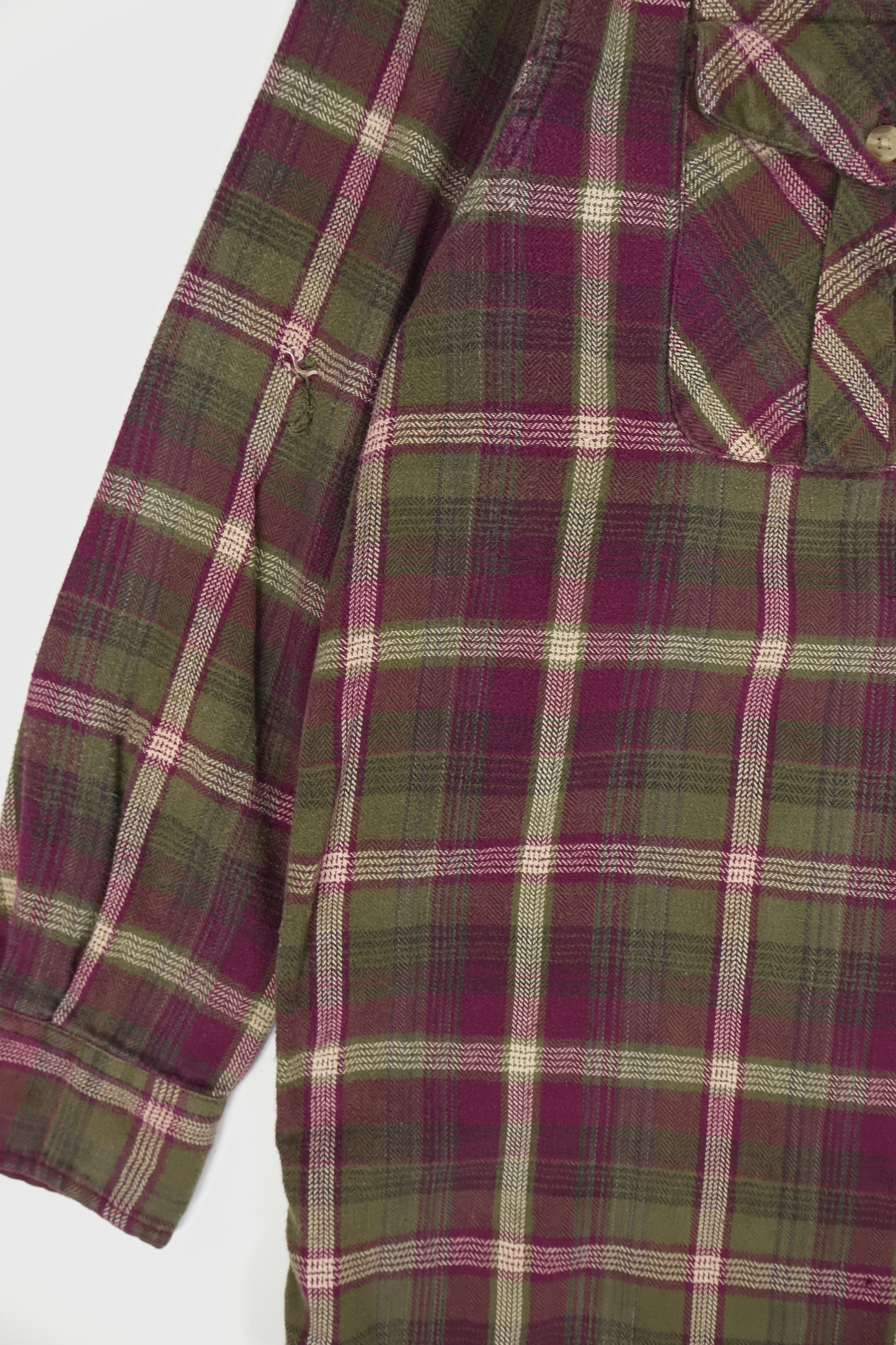 Vintage Full Zip Flannel Shirt Image 2
