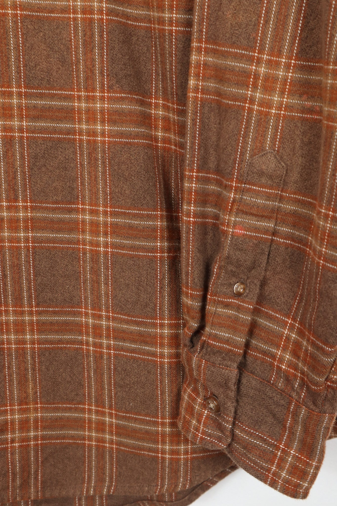 Vintage Brown Flannel Button-Down Shirt