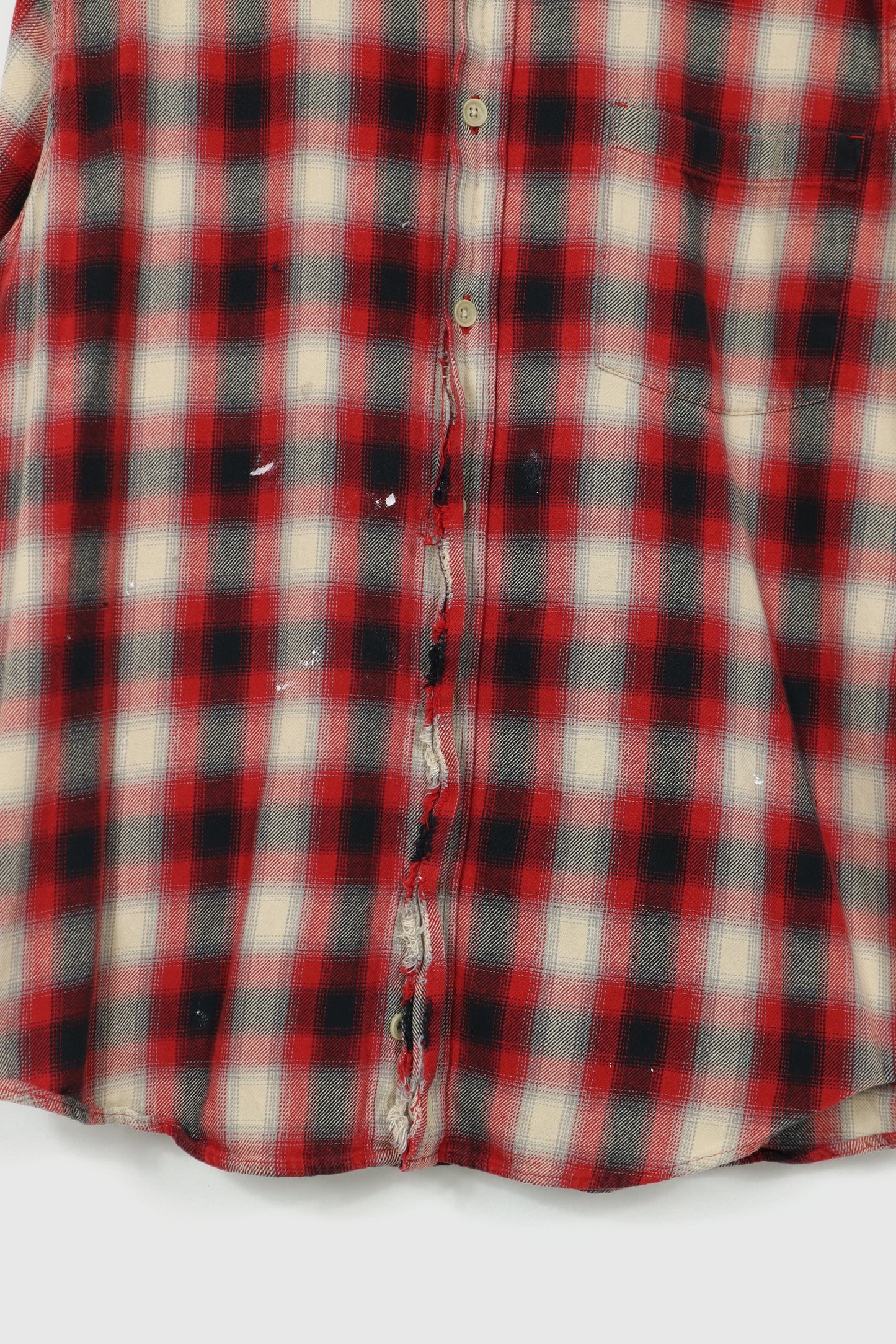 Vintage Gap Distressed Red Button-Down Shirt