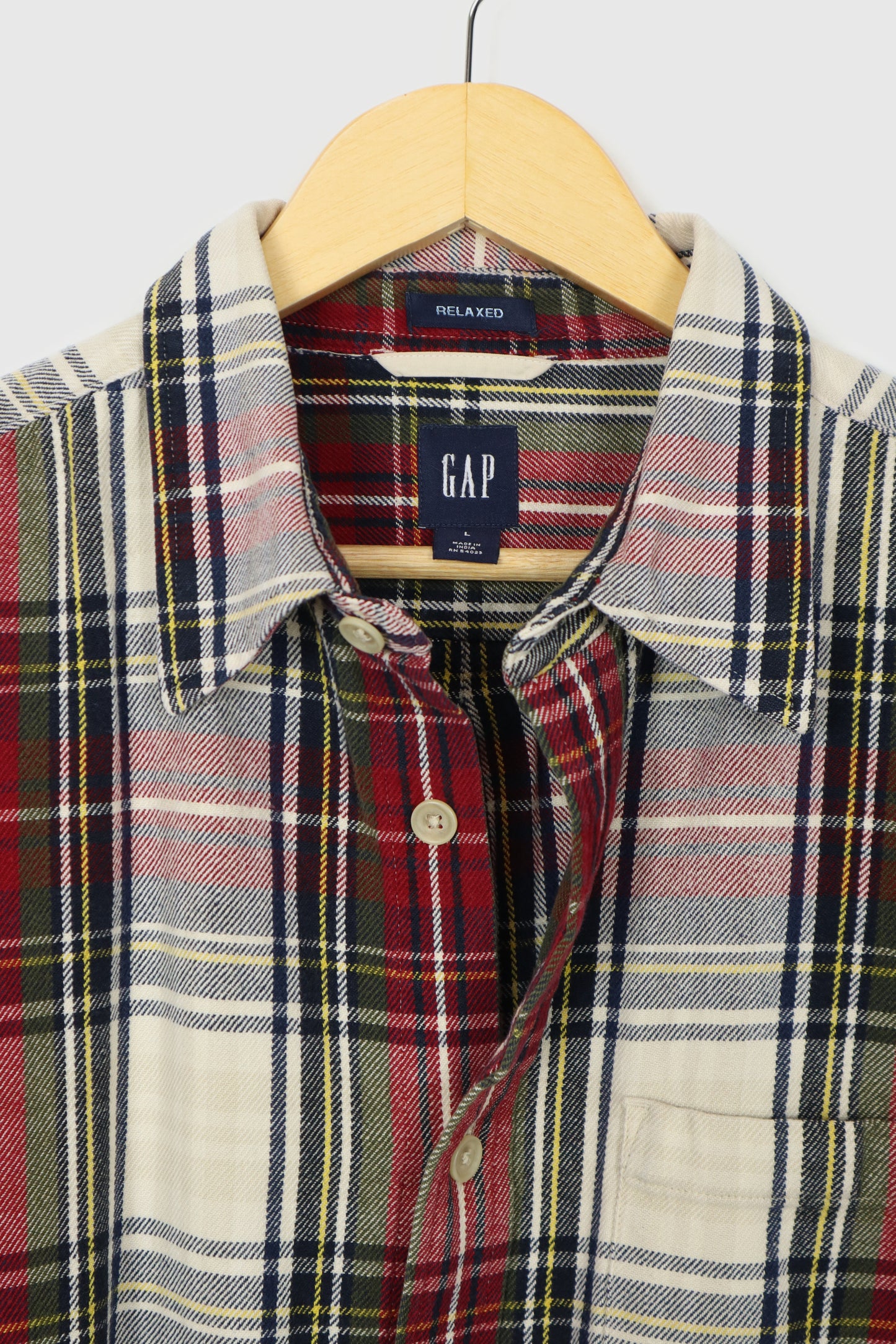 Vintage Gap Heavyweight Red Plaid Button-Down Shirt
