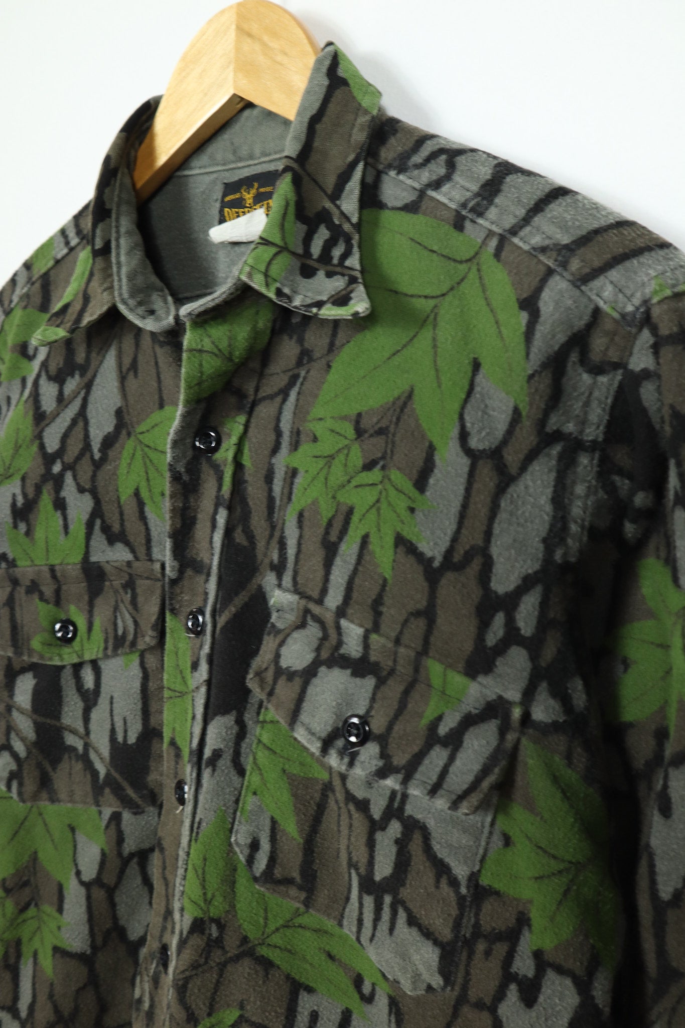 Vintage Real Tree Flannel Button-Down Shirt