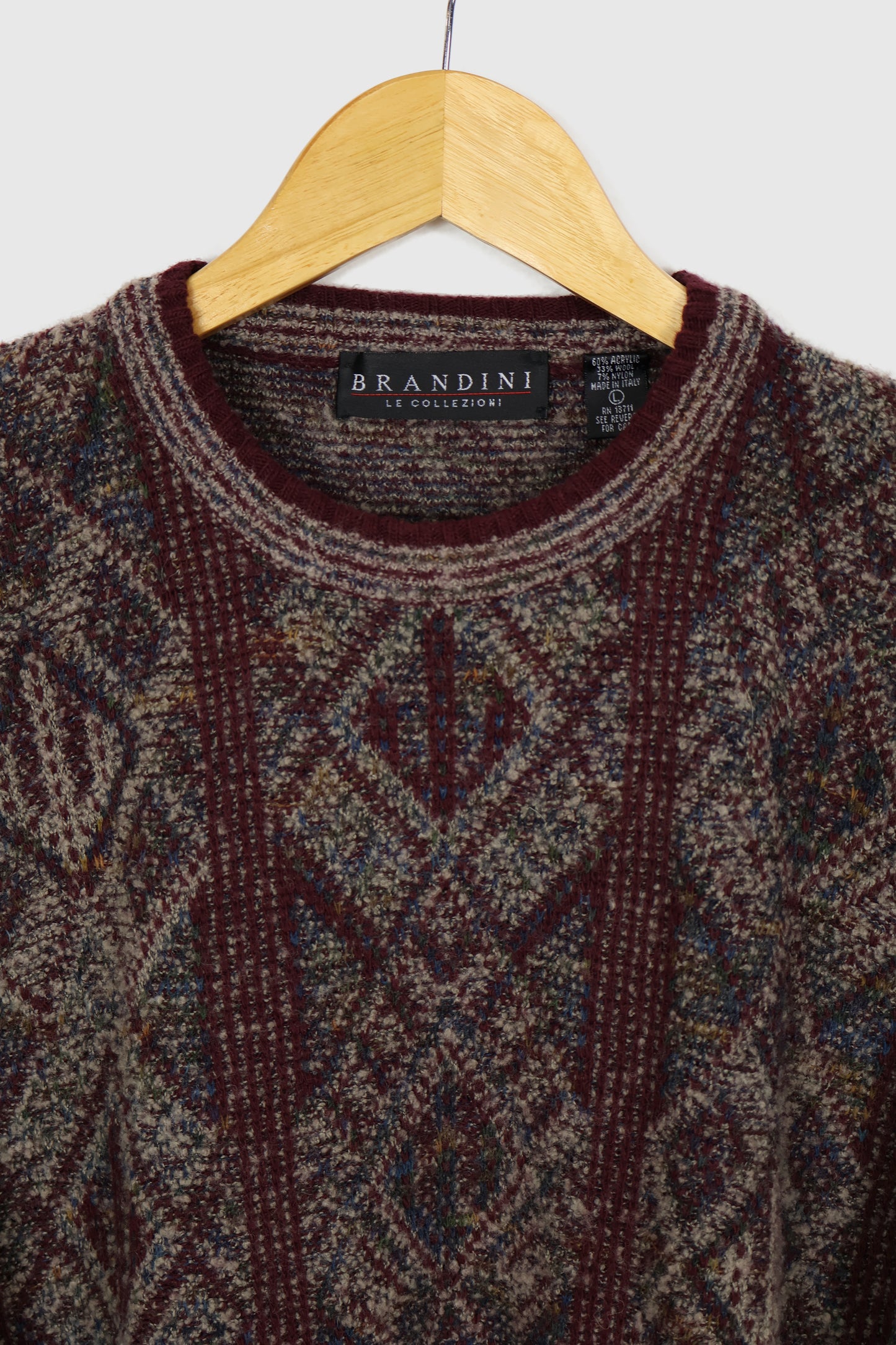 Vintage Red Pattern Sweater