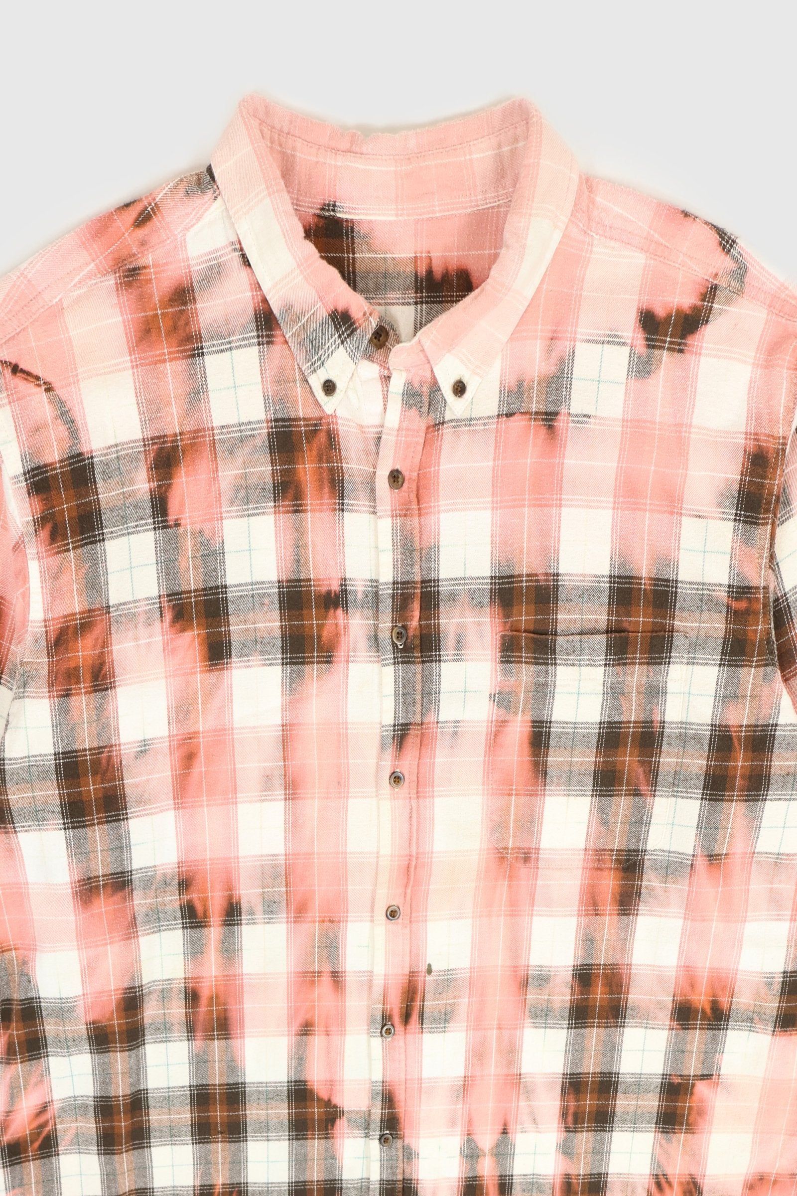 Bleached Flannel Button Down Shirt Image 2