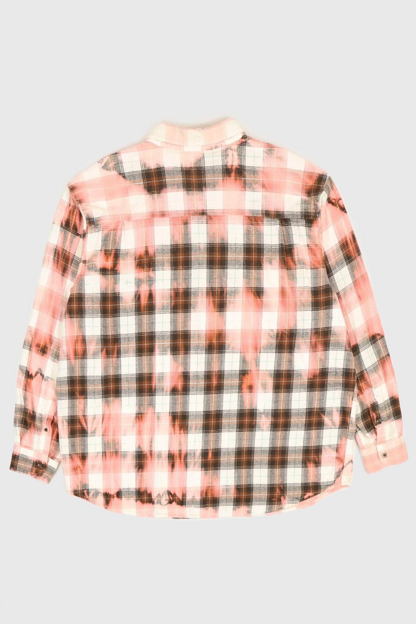 Bleached Flannel Button Down Shirt Image 4