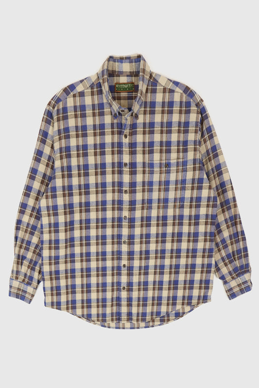 Vintage Blue Plaid Button Down Shirt Image 0