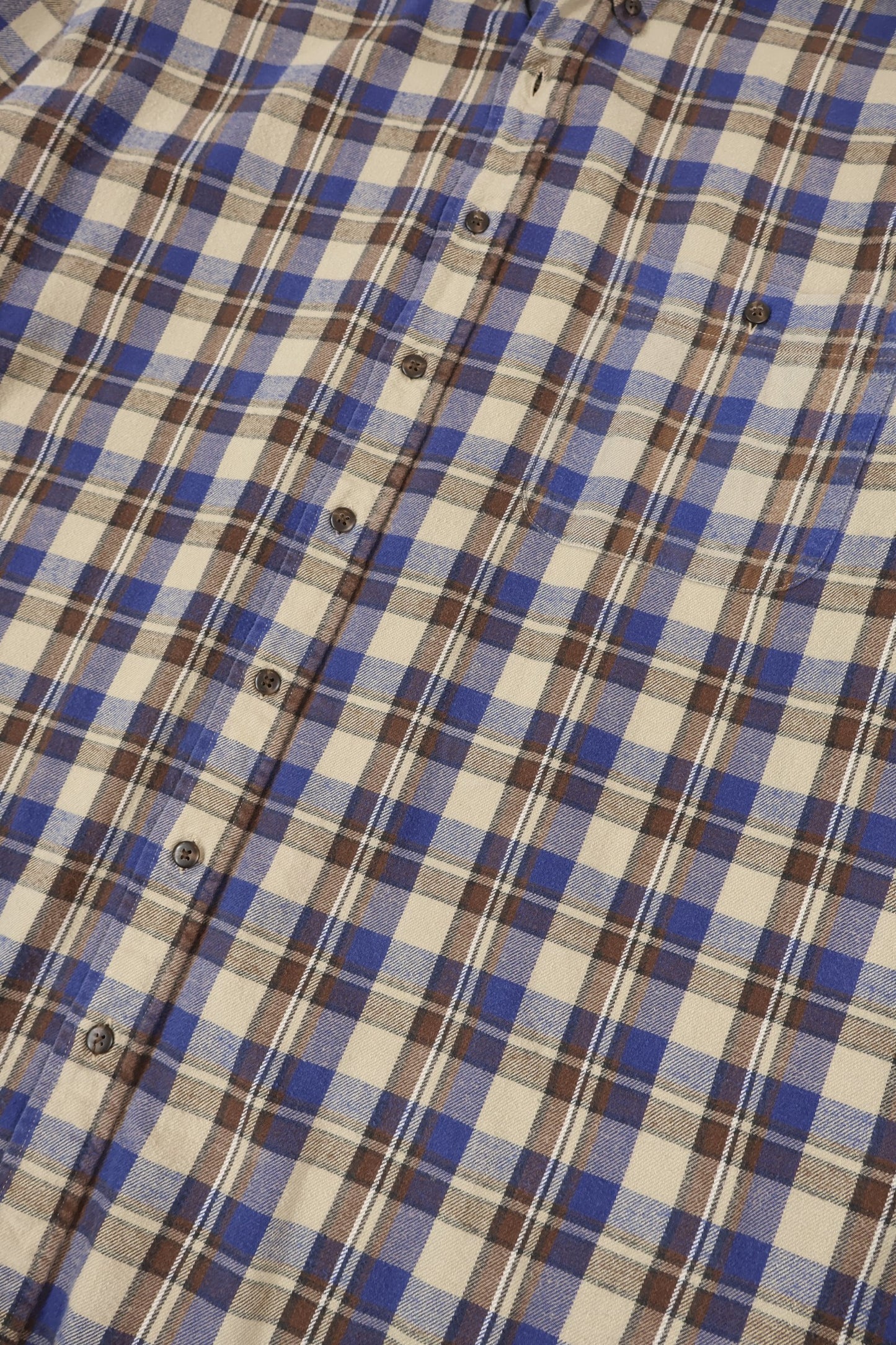 Vintage Blue Plaid Button Down Shirt Image 3