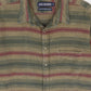 Vintage Green Striped Button Down Shirt Image 1