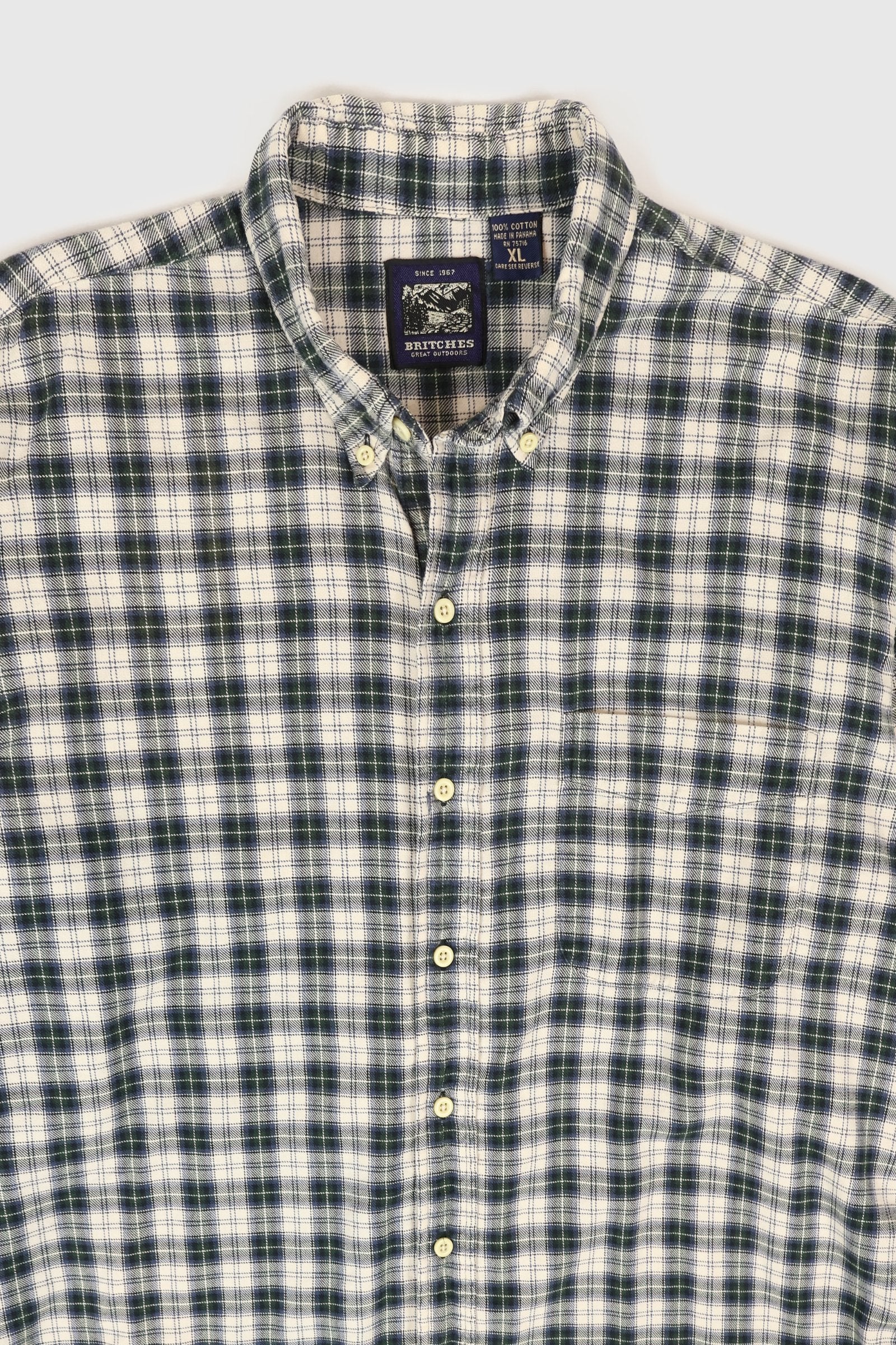Vintage Plaid Button Down Shirt Image 1