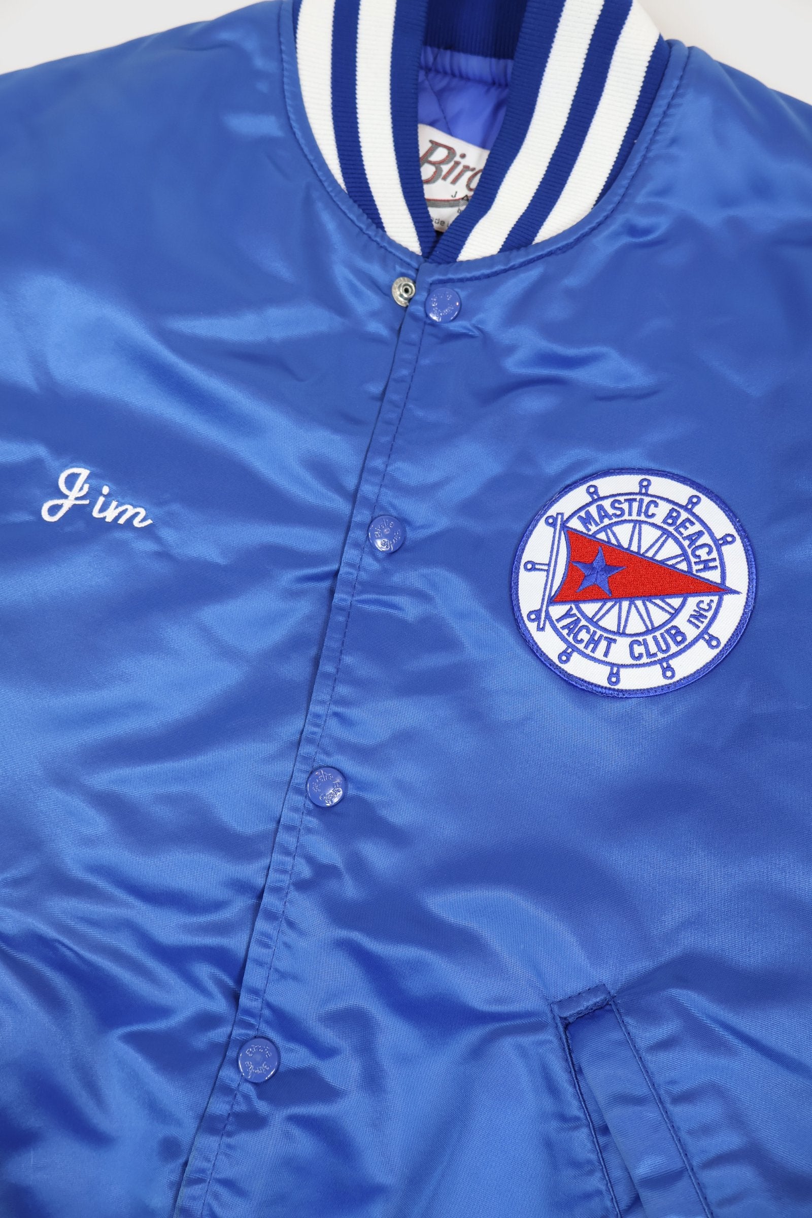 Vintage Mastic Beach Yacht Club Snap-Button Jacket Image 5