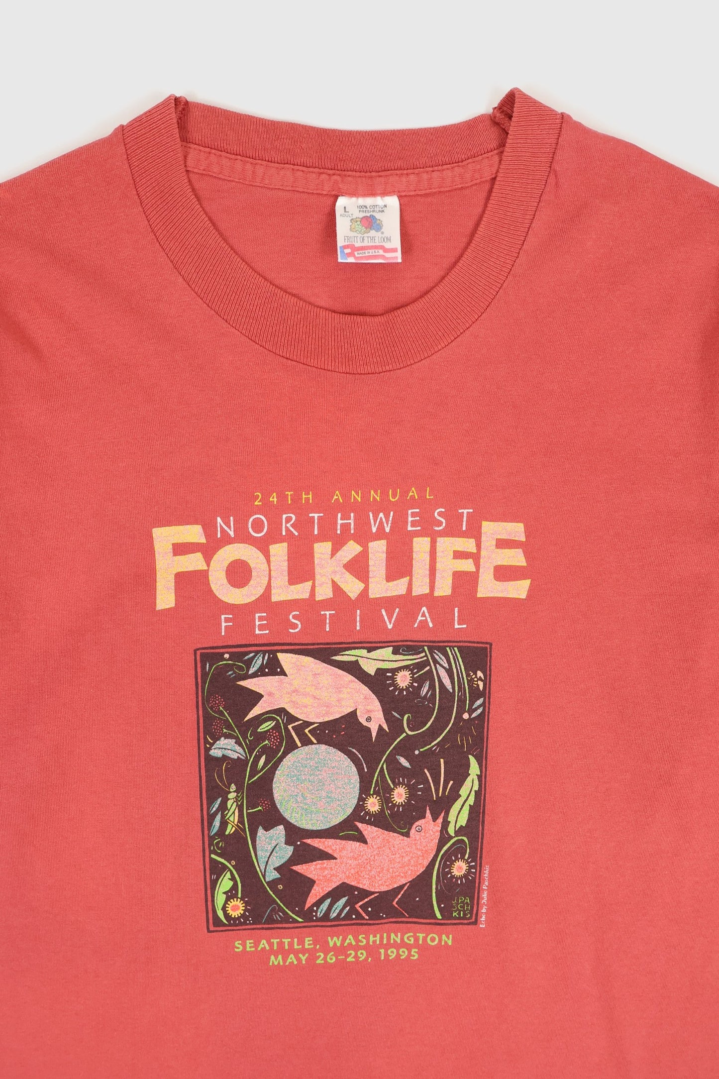Vintage Northwest Folklife Festival 1995 Tee Image 1