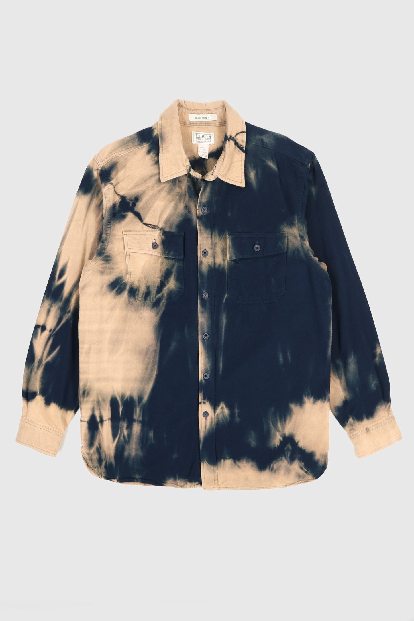 Reworked L.L. Bean Dyed Flannel Button-Down Shirt Image 0