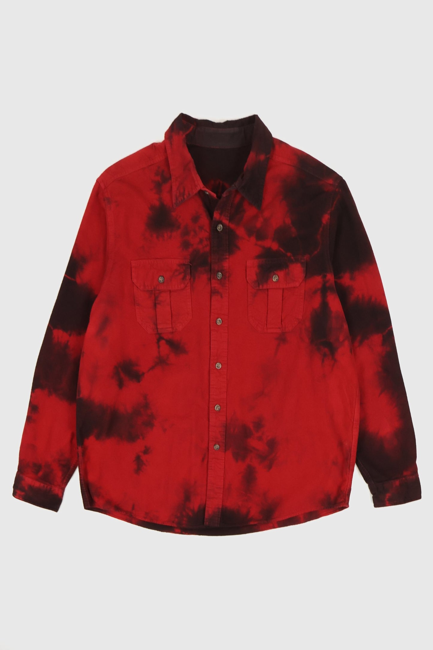 Reworked Dyed Flannel Button-Down Shirt Image 0
