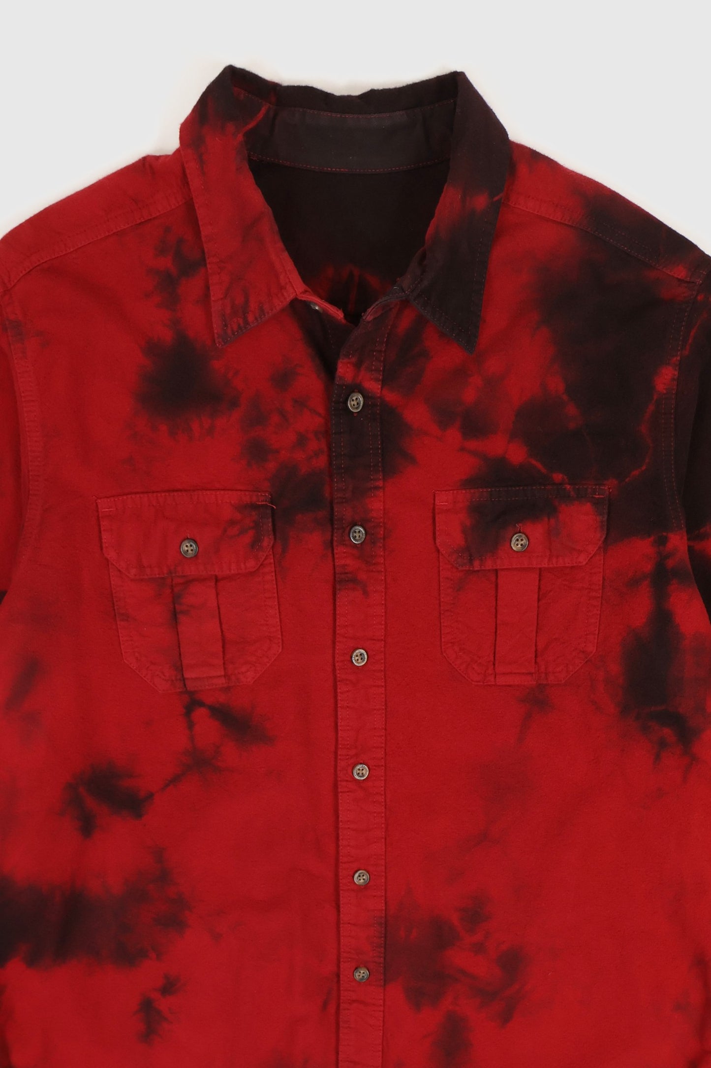 Reworked Dyed Flannel Button-Down Shirt Image 2