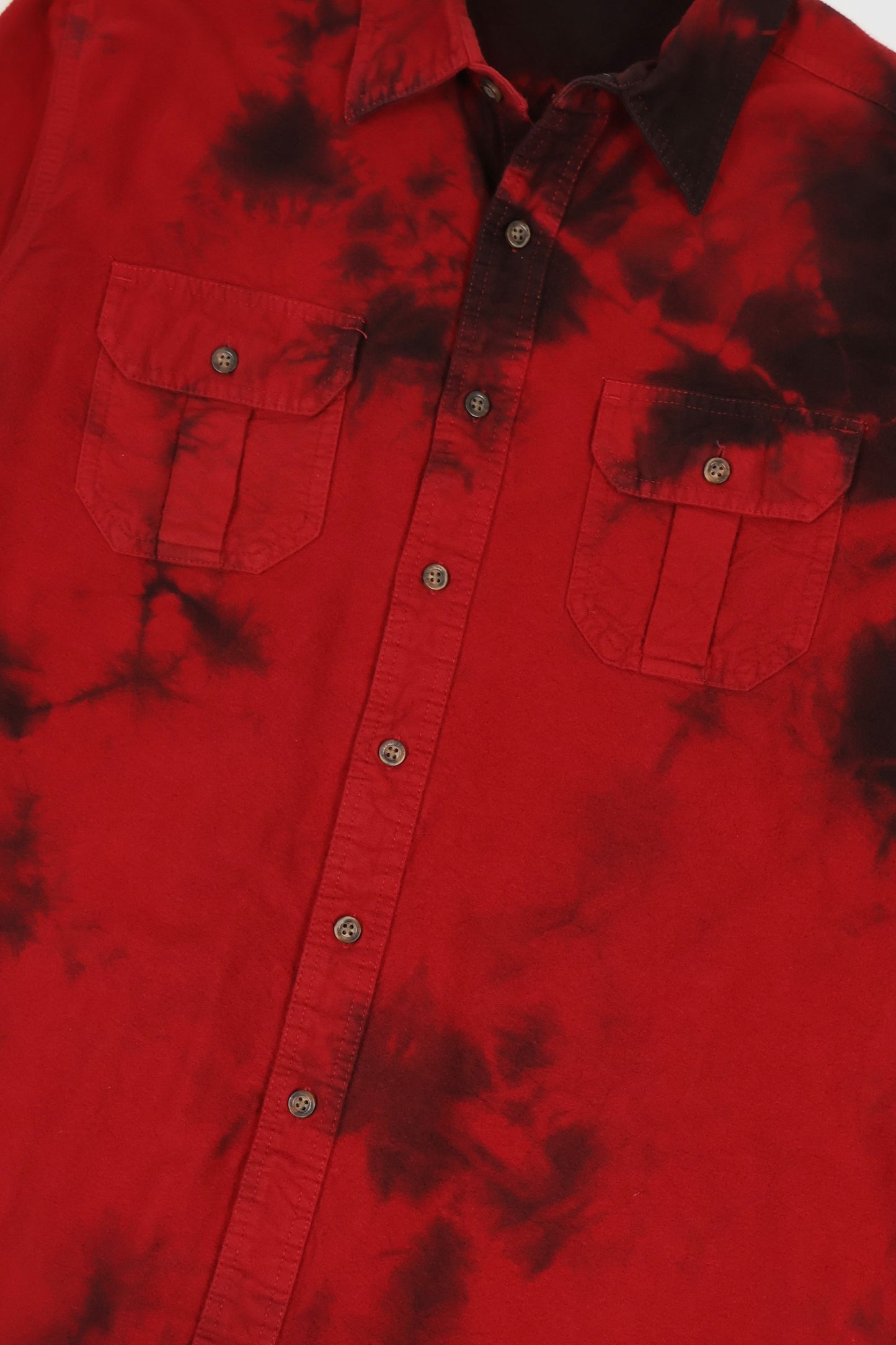Reworked Dyed Flannel Button-Down Shirt Image 4