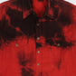 Reworked Dyed Red Flannel Button Down Shirt Image 2