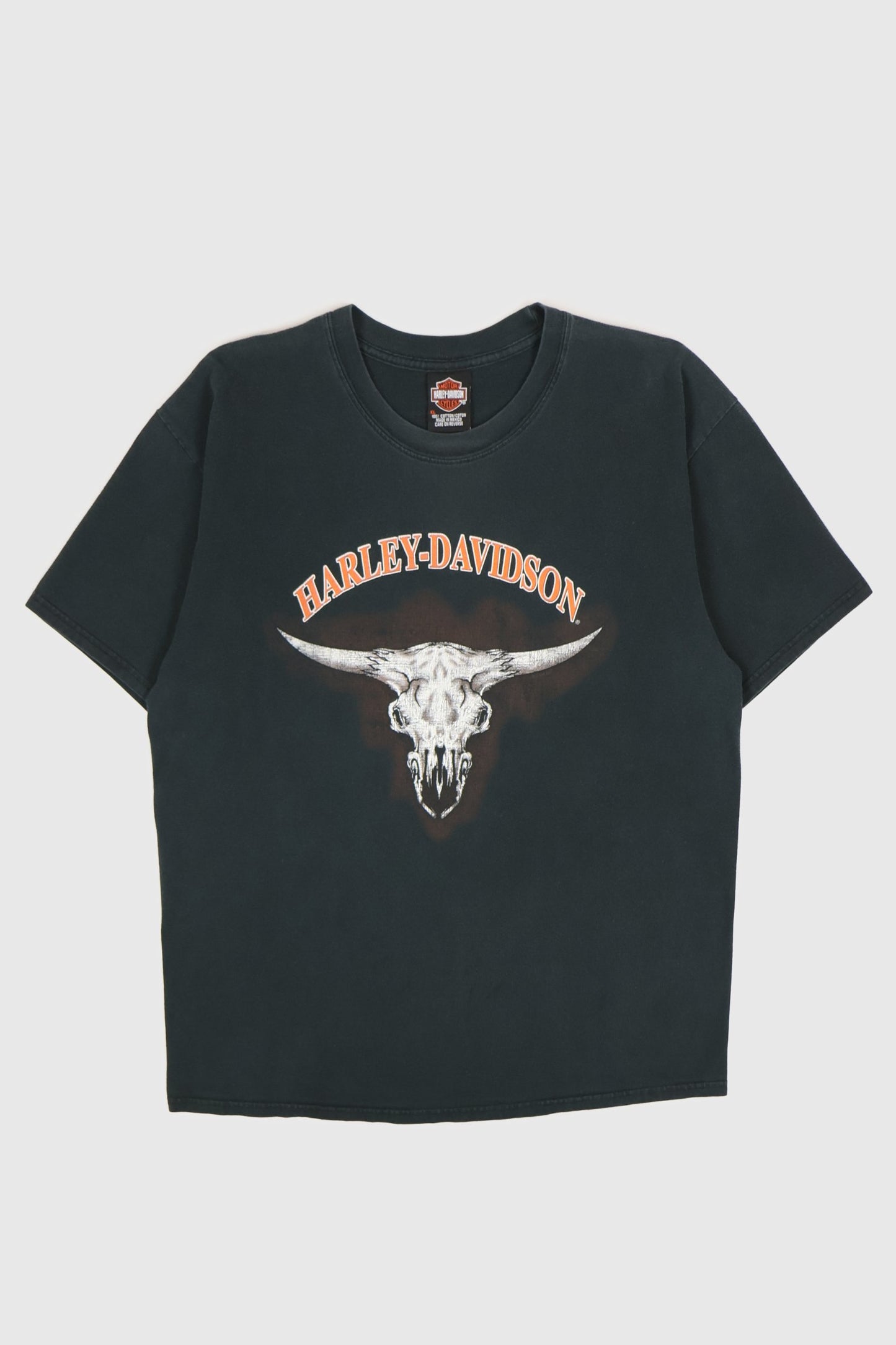 Vintage Y2K Harley-Davidson Cattle Skull Texas Tee Image 0