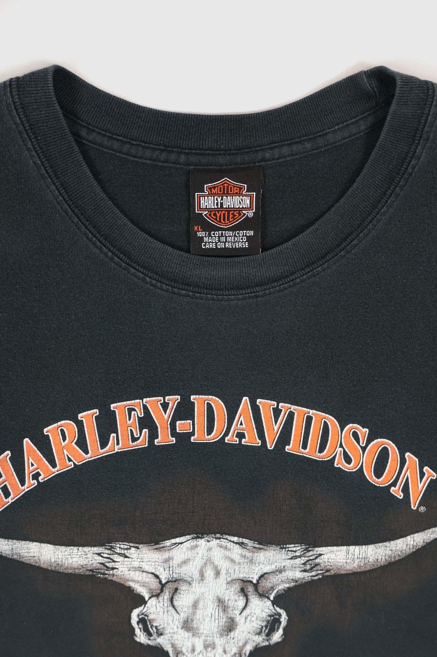 Vintage Y2K Harley-Davidson Cattle Skull Texas Tee Image 3