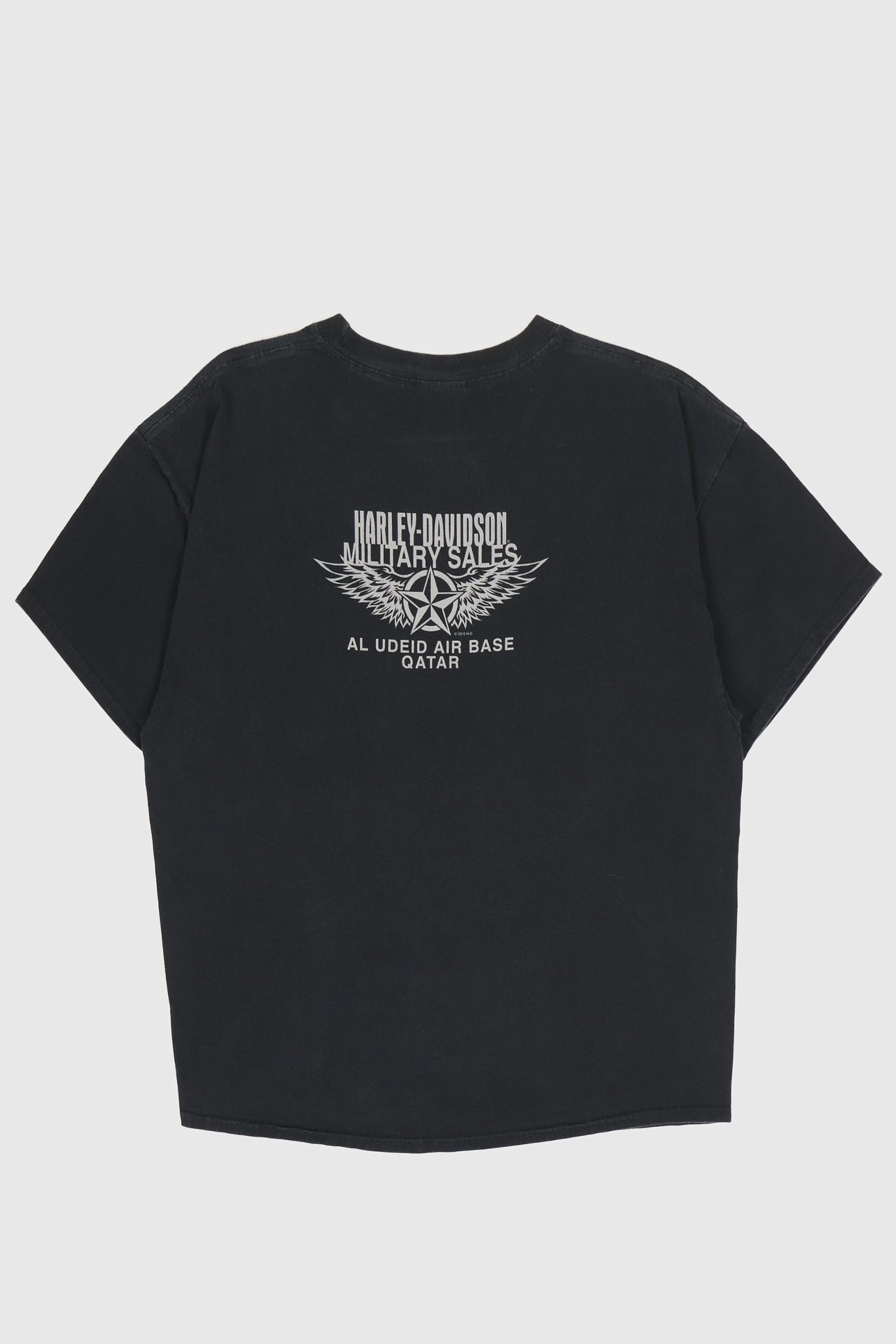 Vintage Y2K Harley-Davidson Qatar Airbase Tee Image 1